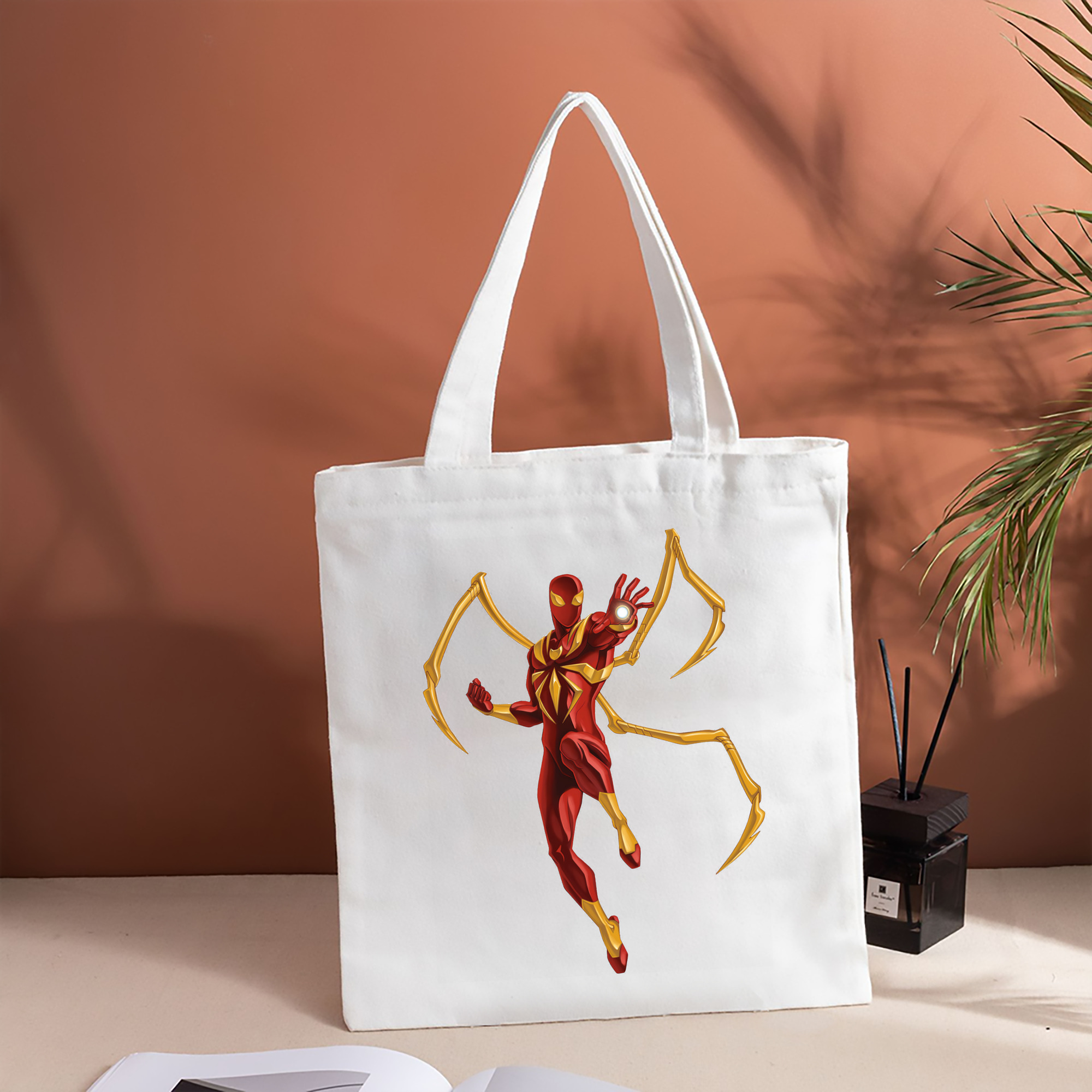 Spider Man スパイダーマン 縦型キャンバス生地手提げバッグ　トートバッグ