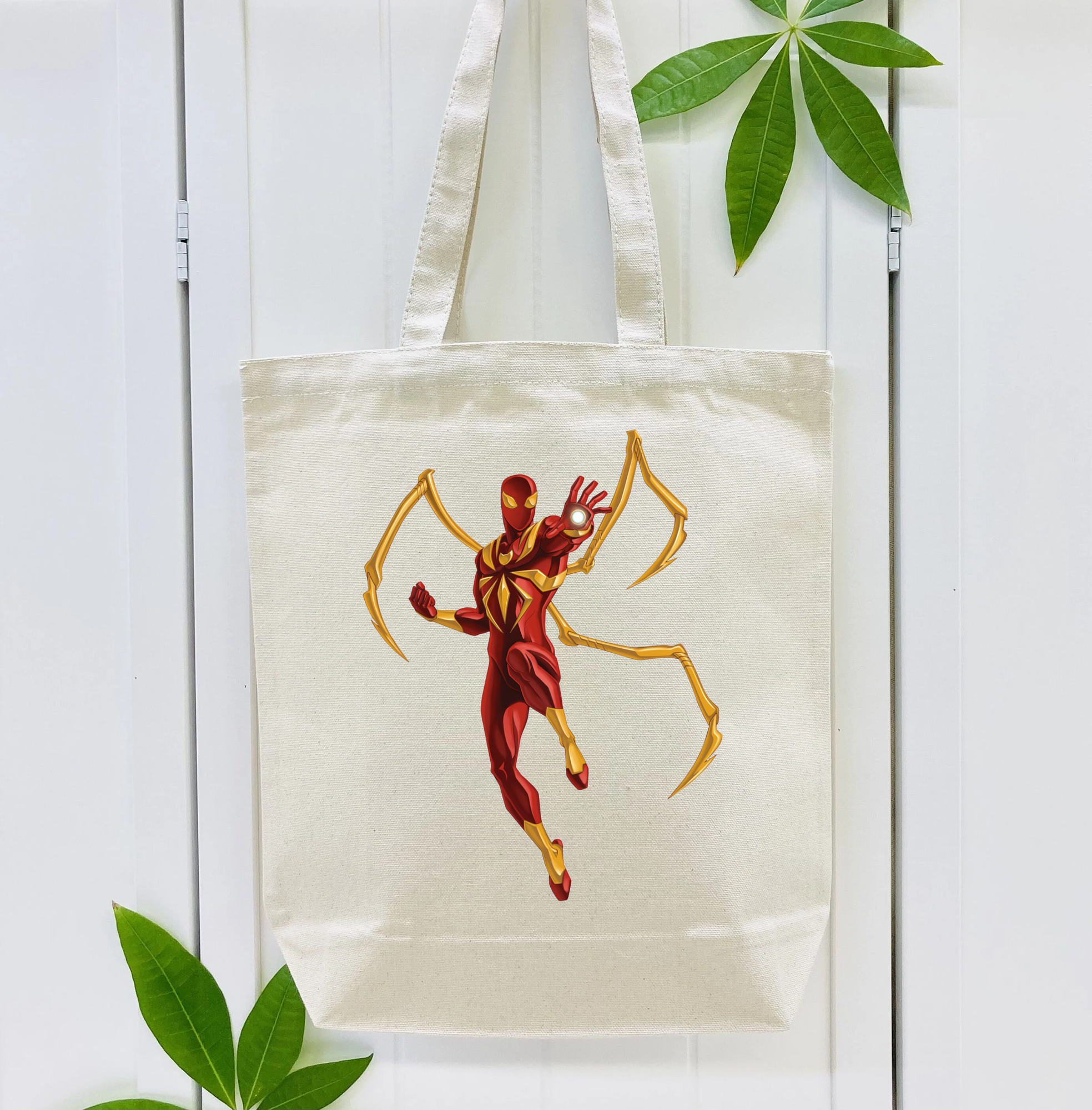 Spider Man スパイダーマン 縦型キャンバス生地手提げバッグ　トートバッグ