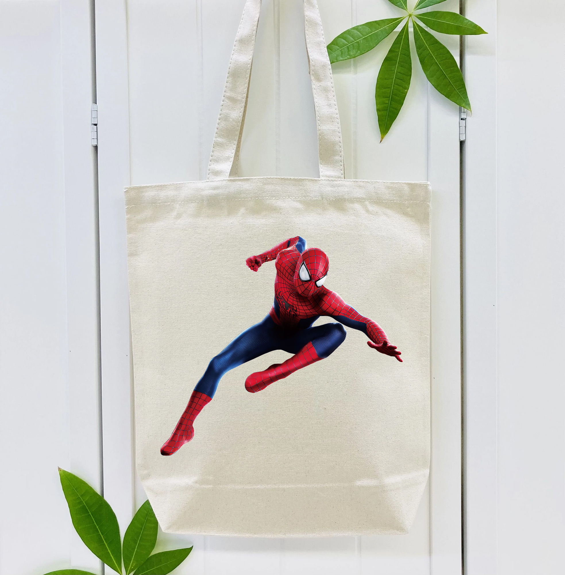 Spider Man スパイダーマン 縦型キャンバス生地手提げバッグ　トートバッグ