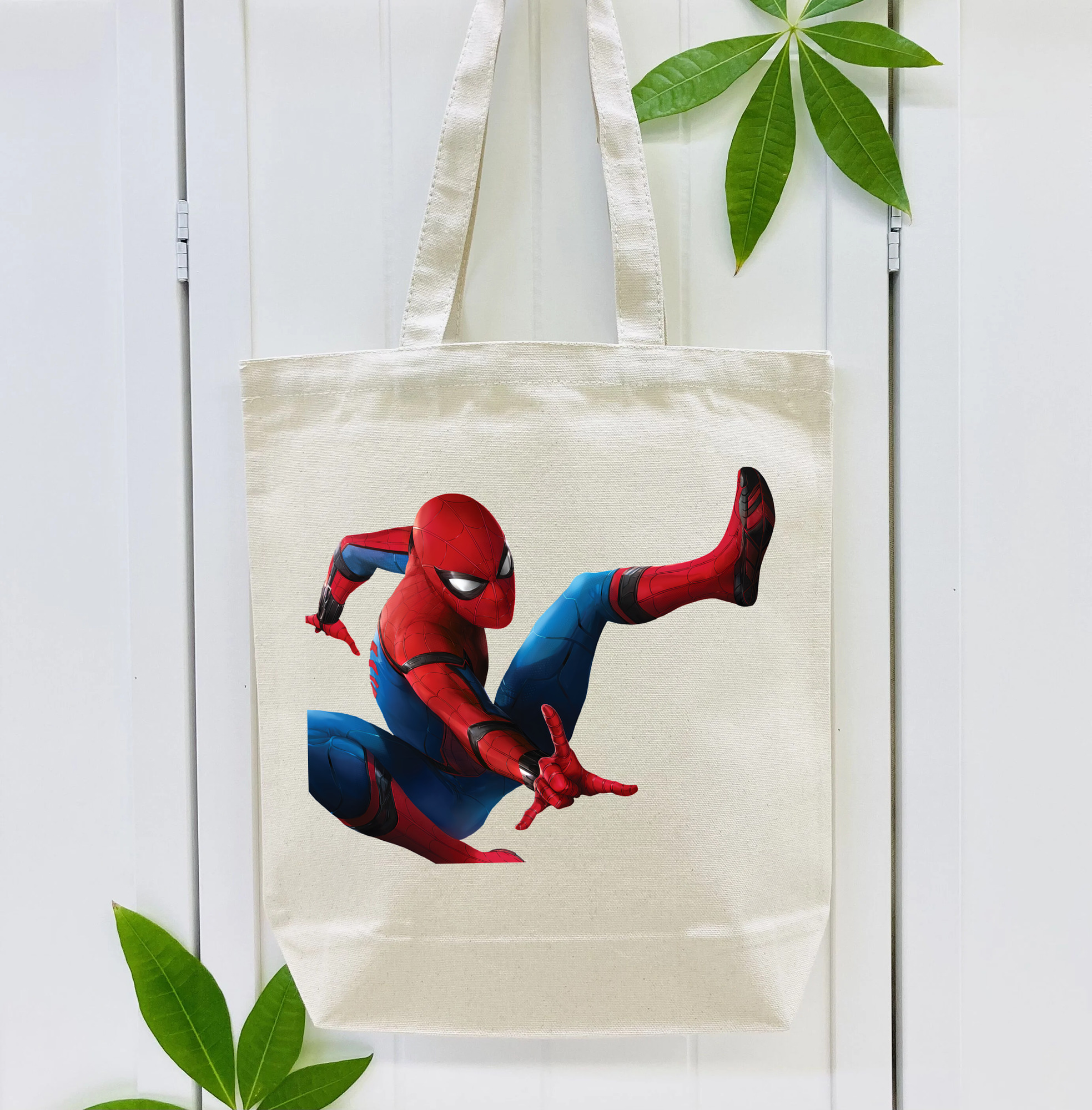 Spider Man スパイダーマン 縦型キャンバス生地手提げバッグ　トートバッグ