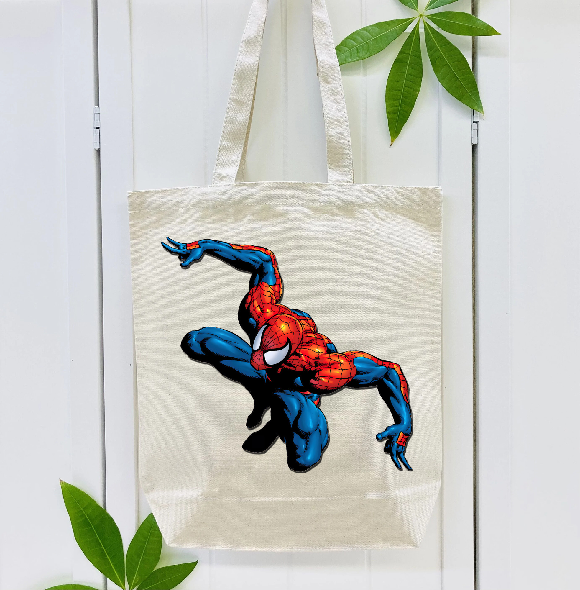 Spider Man スパイダーマン 縦型キャンバス生地手提げバッグ　トートバッグ