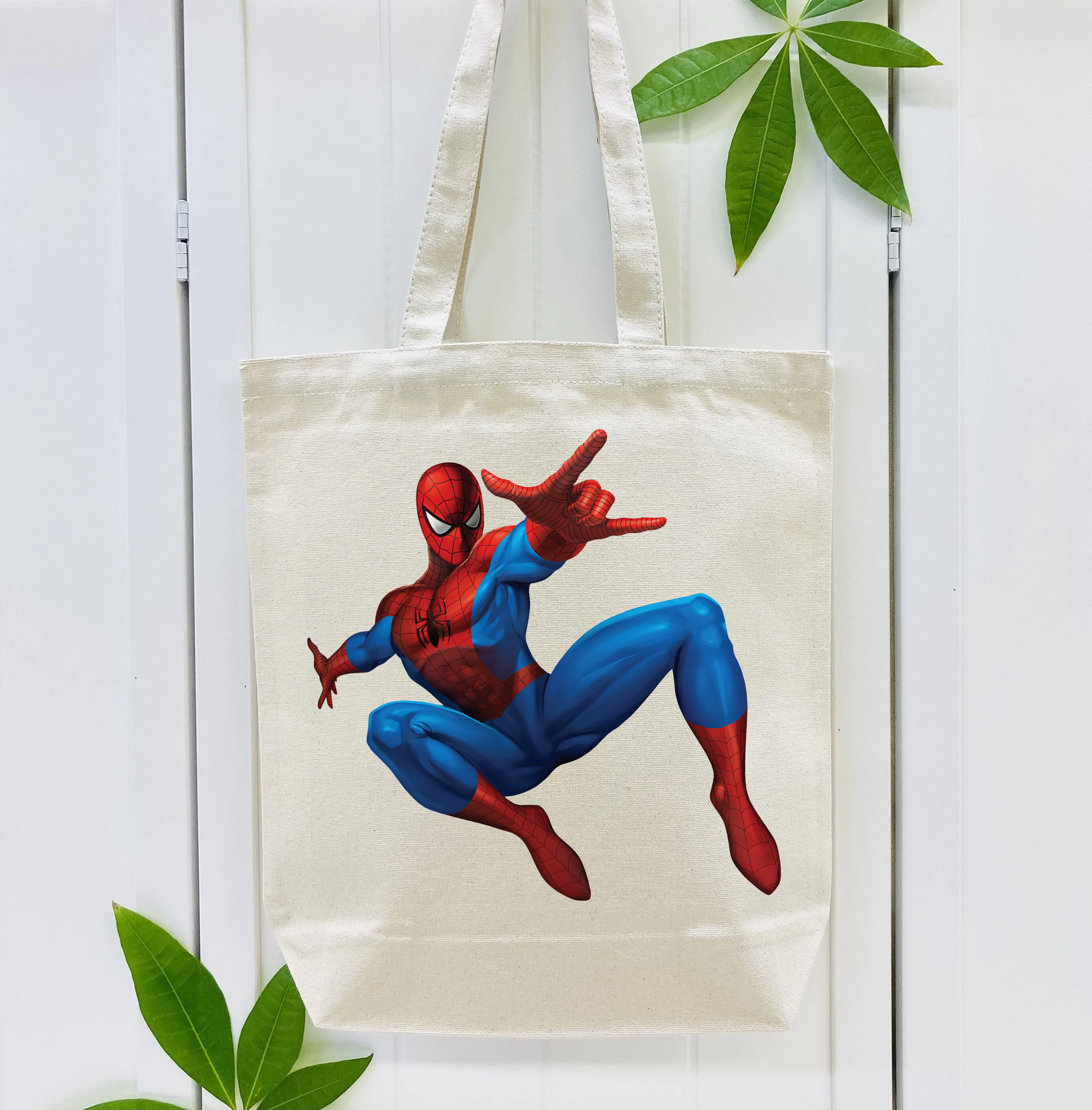 Spider Man スパイダーマン 縦型キャンバス生地手提げバッグ　トートバッグ