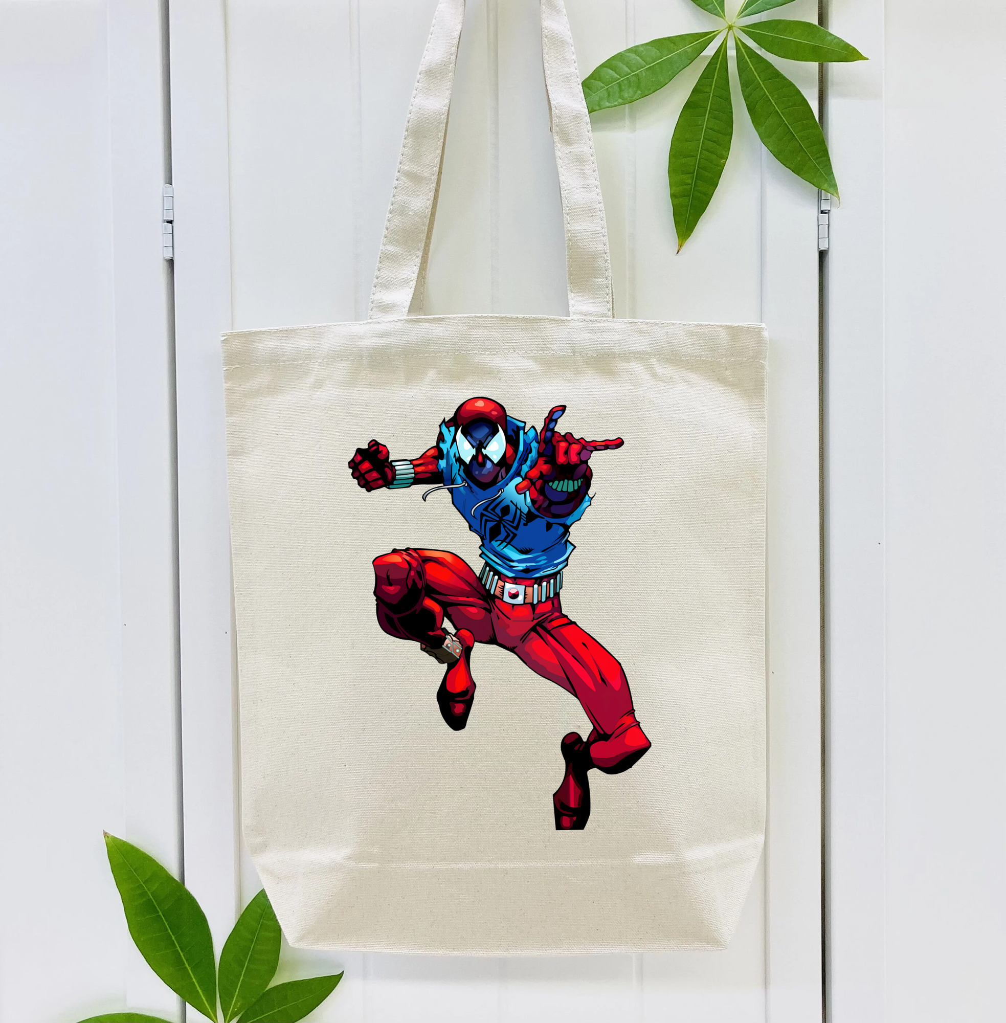 Spider Man スパイダーマン 縦型キャンバス生地手提げバッグ　トートバッグ