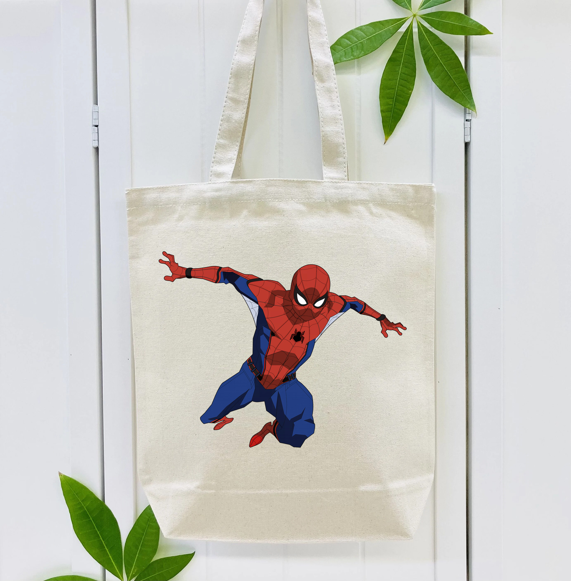 Spider Man スパイダーマン 縦型キャンバス生地手提げバッグ　トートバッグ