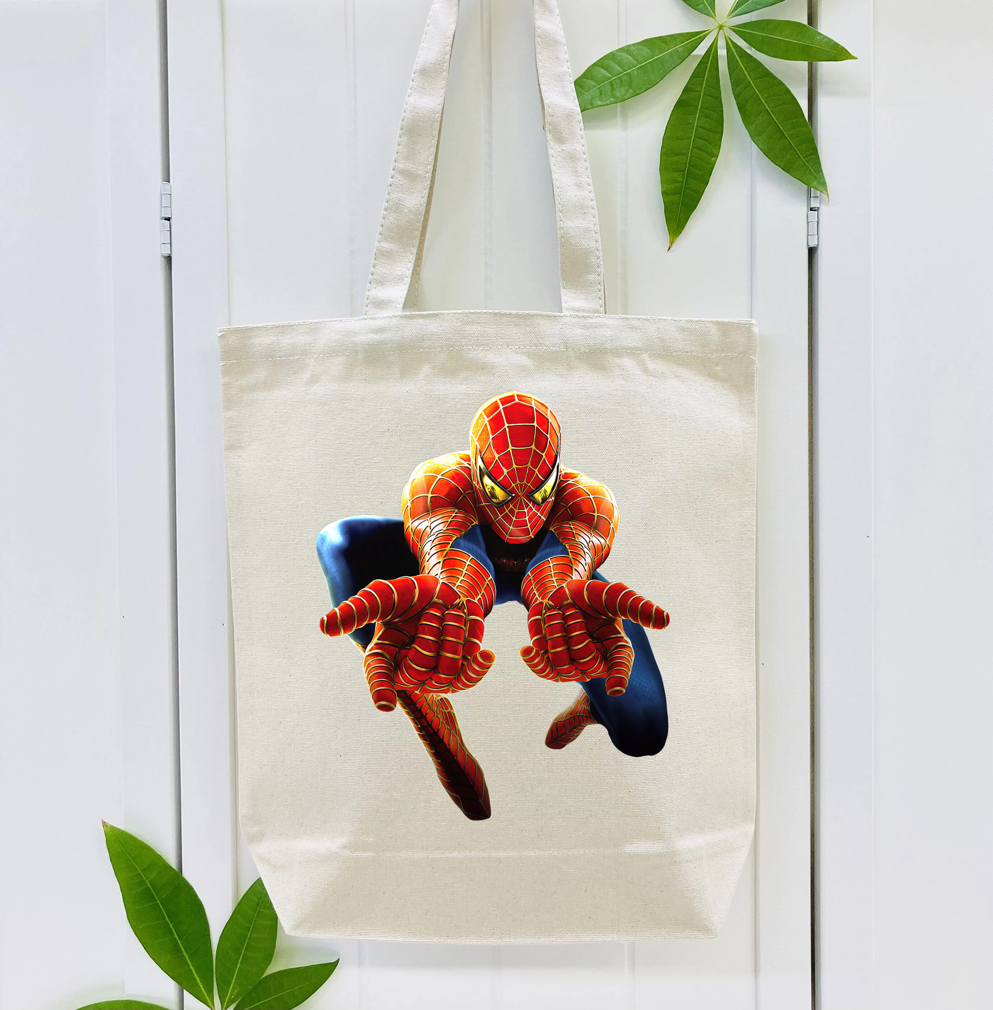 Spider Man スパイダーマン 縦型キャンバス生地手提げバッグ　トートバッグ