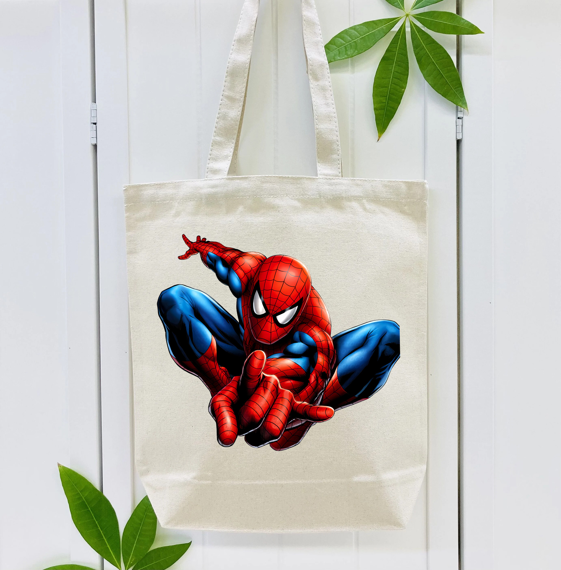 Spider Man スパイダーマン 縦型キャンバス生地手提げバッグ　トートバッグ