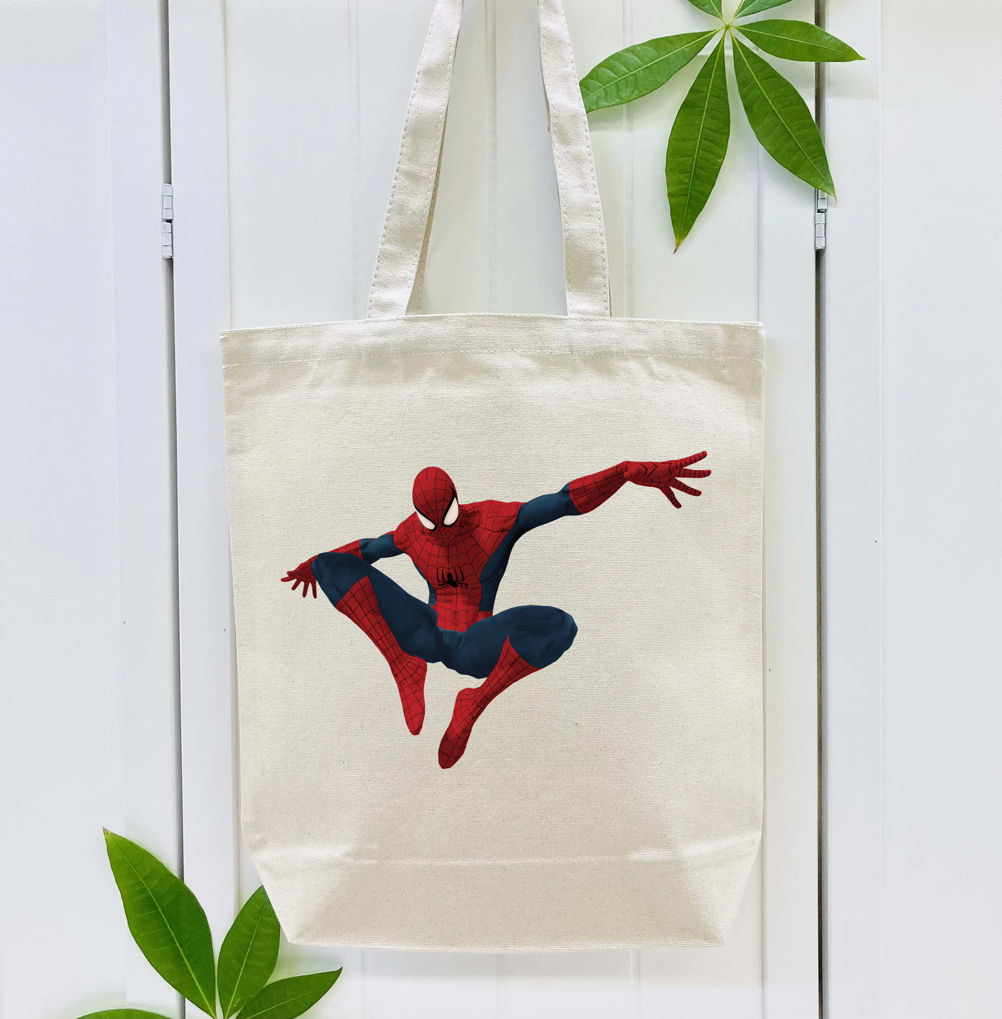 Spider Man スパイダーマン 縦型キャンバス生地手提げバッグ　トートバッグ