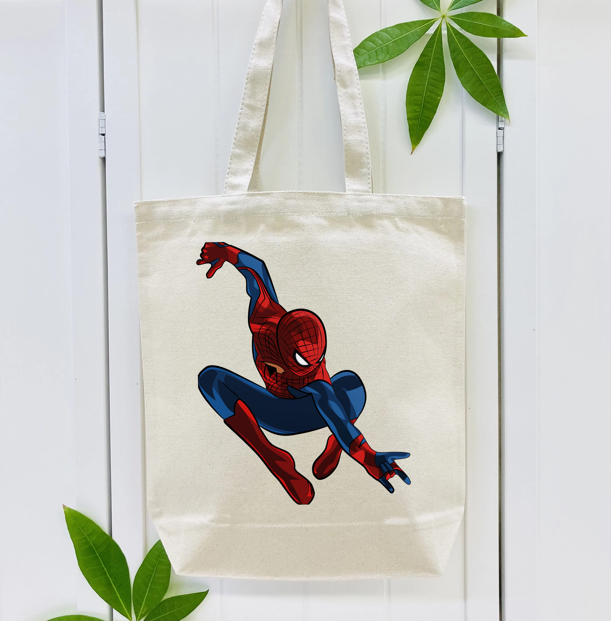 Spider Man スパイダーマン 縦型キャンバス生地手提げバッグ　トートバッグ