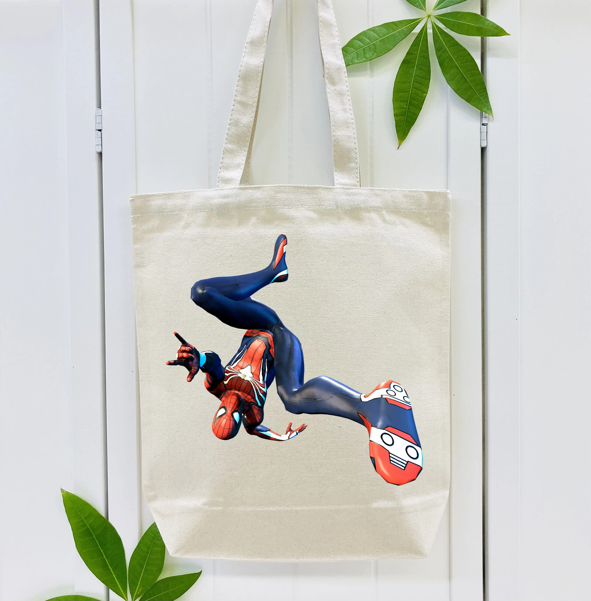 Spider Man スパイダーマン 縦型キャンバス生地手提げバッグ　トートバッグ