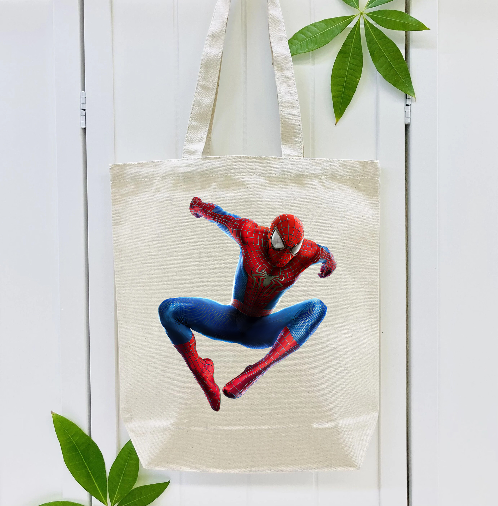 Spider Man スパイダーマン 縦型キャンバス生地手提げバッグ　トートバッグ