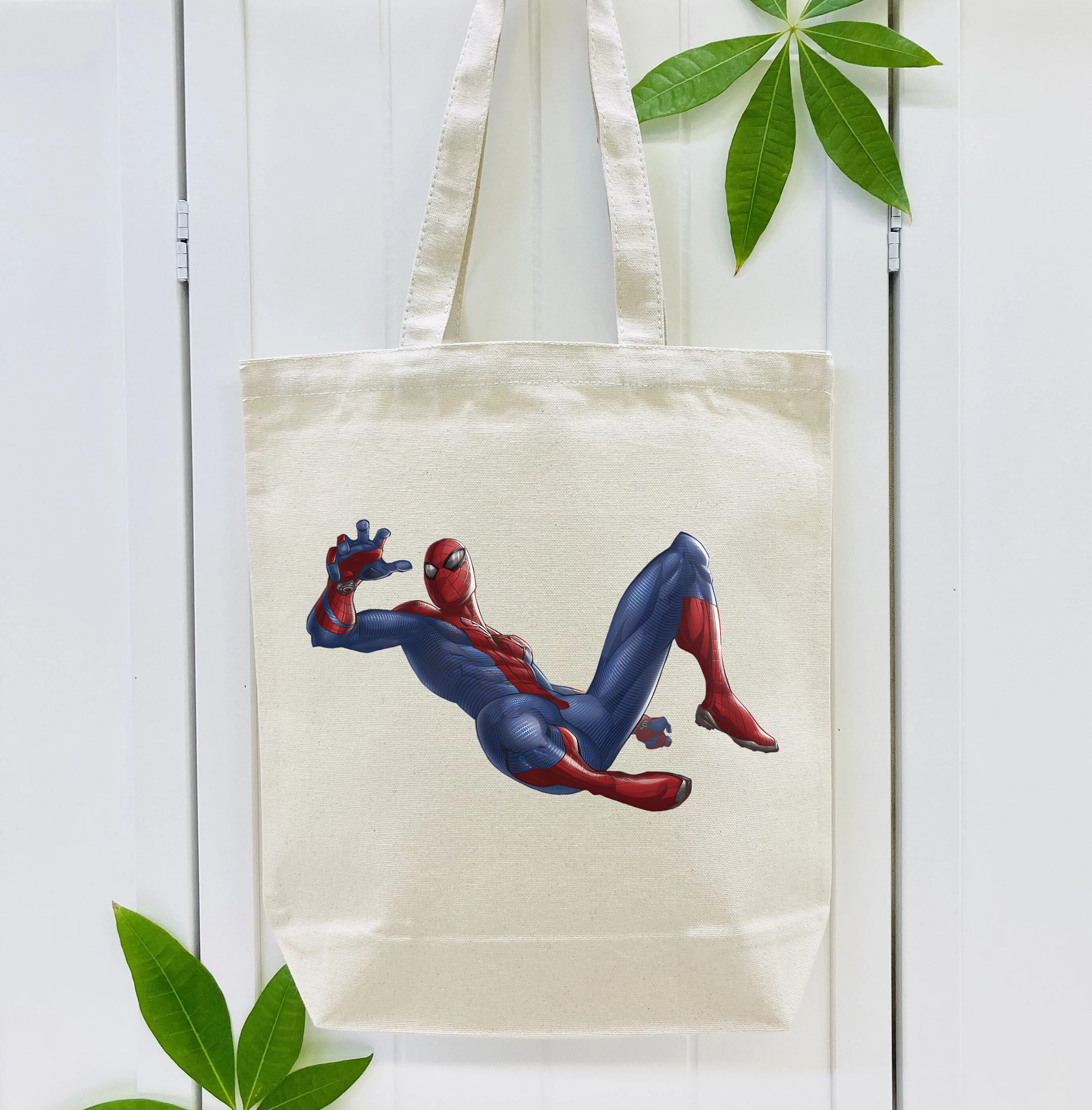 Spider Man スパイダーマン 縦型キャンバス生地手提げバッグ　トートバッグ