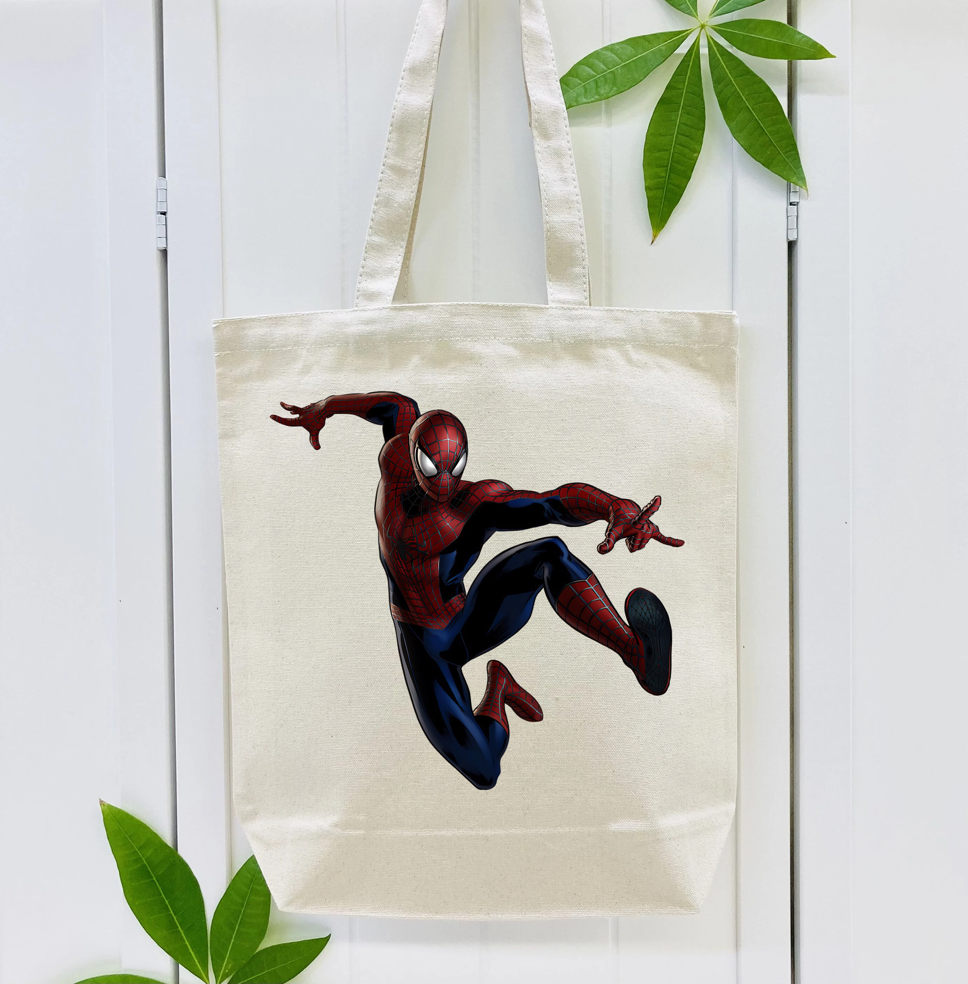 Spider Man スパイダーマン 縦型キャンバス生地手提げバッグ　トートバッグ