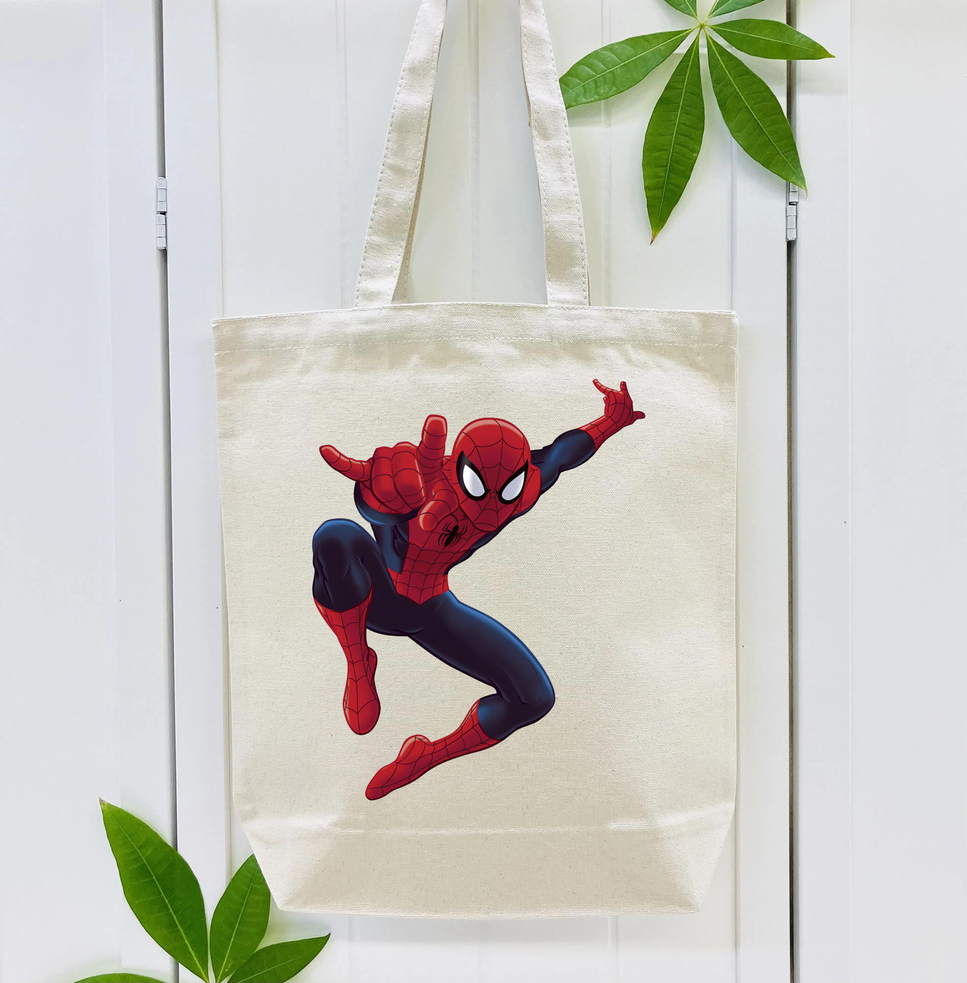 Spider Man スパイダーマン 縦型キャンバス生地手提げバッグ　トートバッグ
