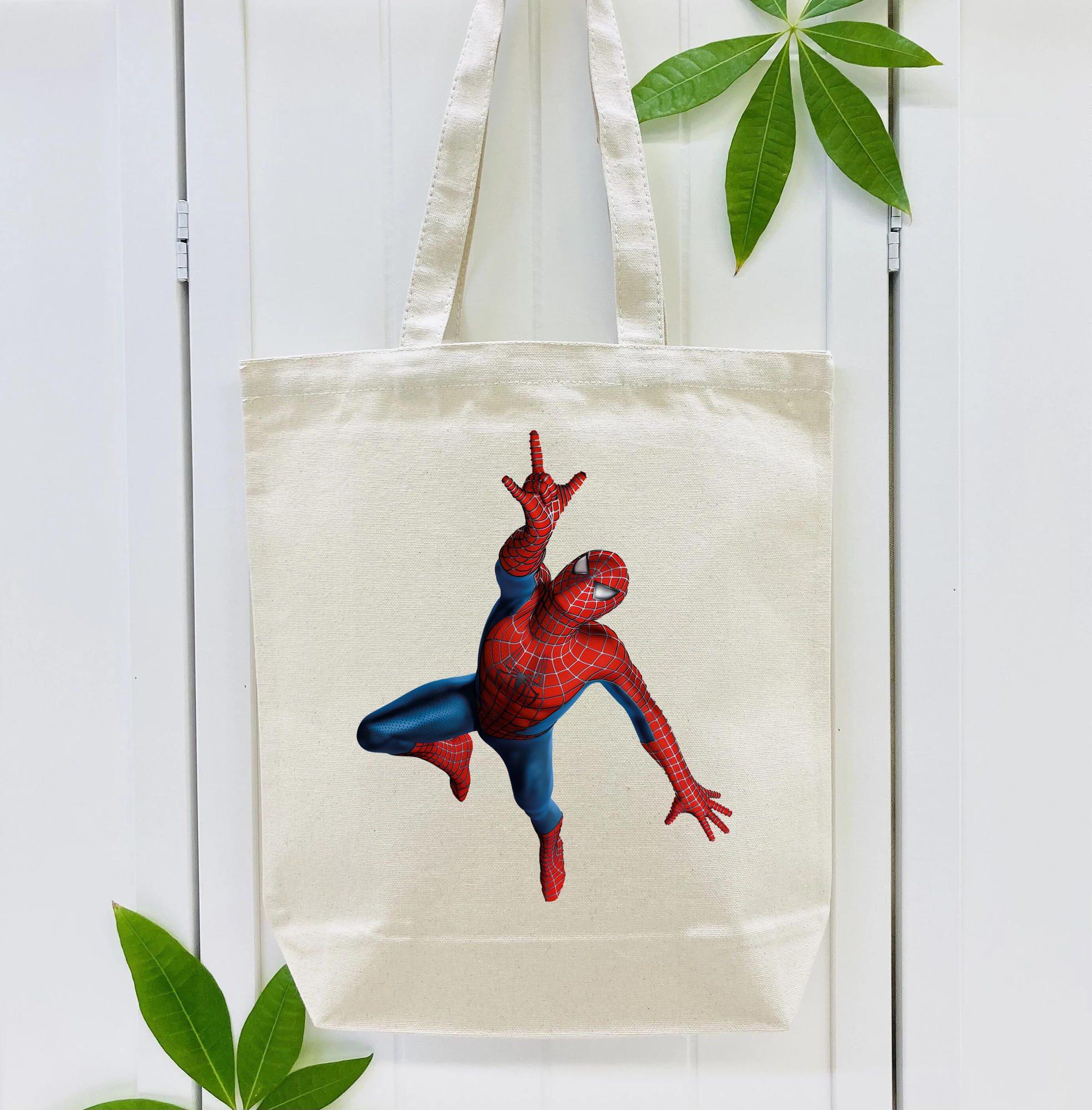 Spider Man スパイダーマン 縦型キャンバス生地手提げバッグ　トートバッグ