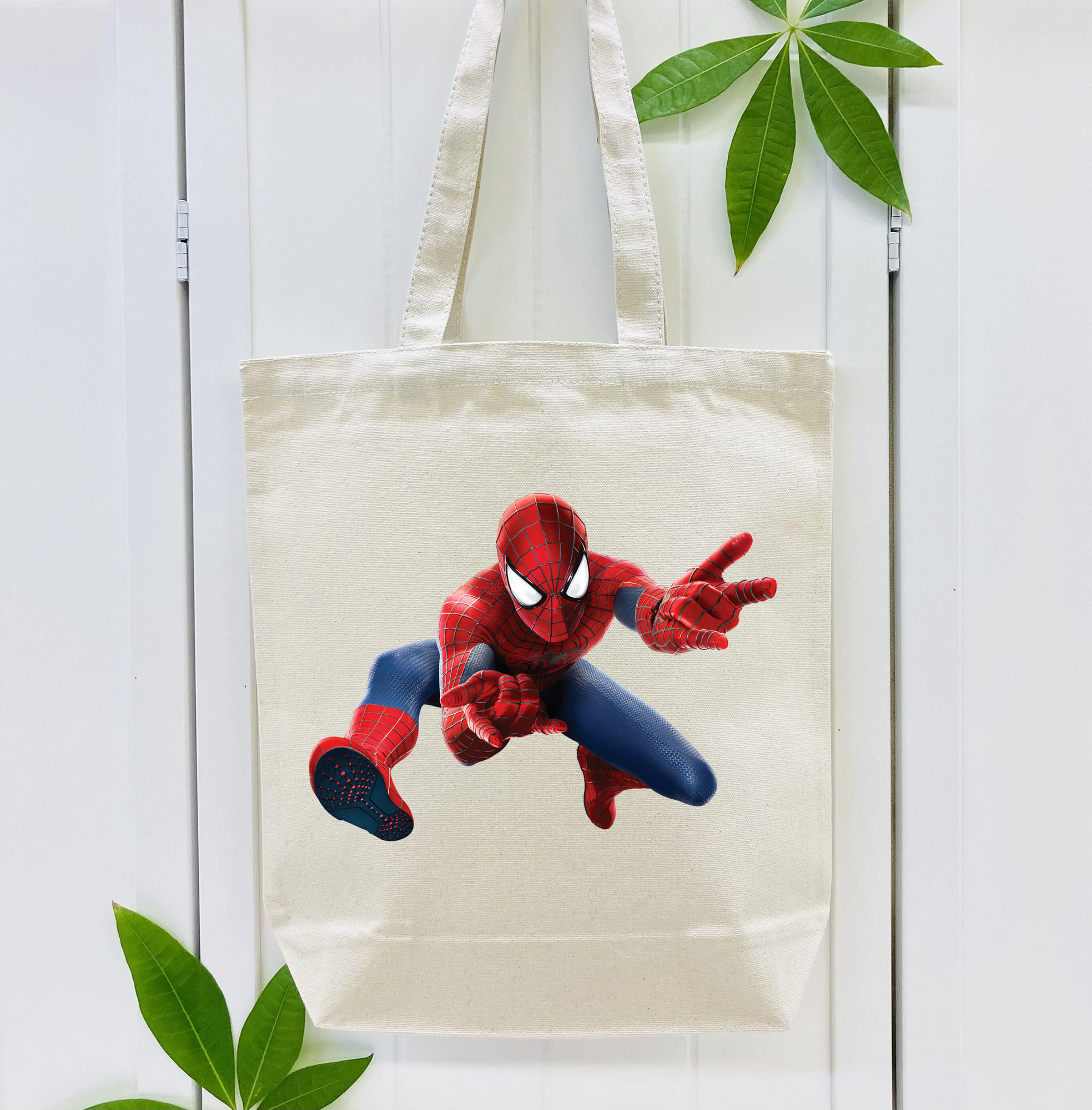 Spider Man スパイダーマン 縦型キャンバス生地手提げバッグ　トートバッグ