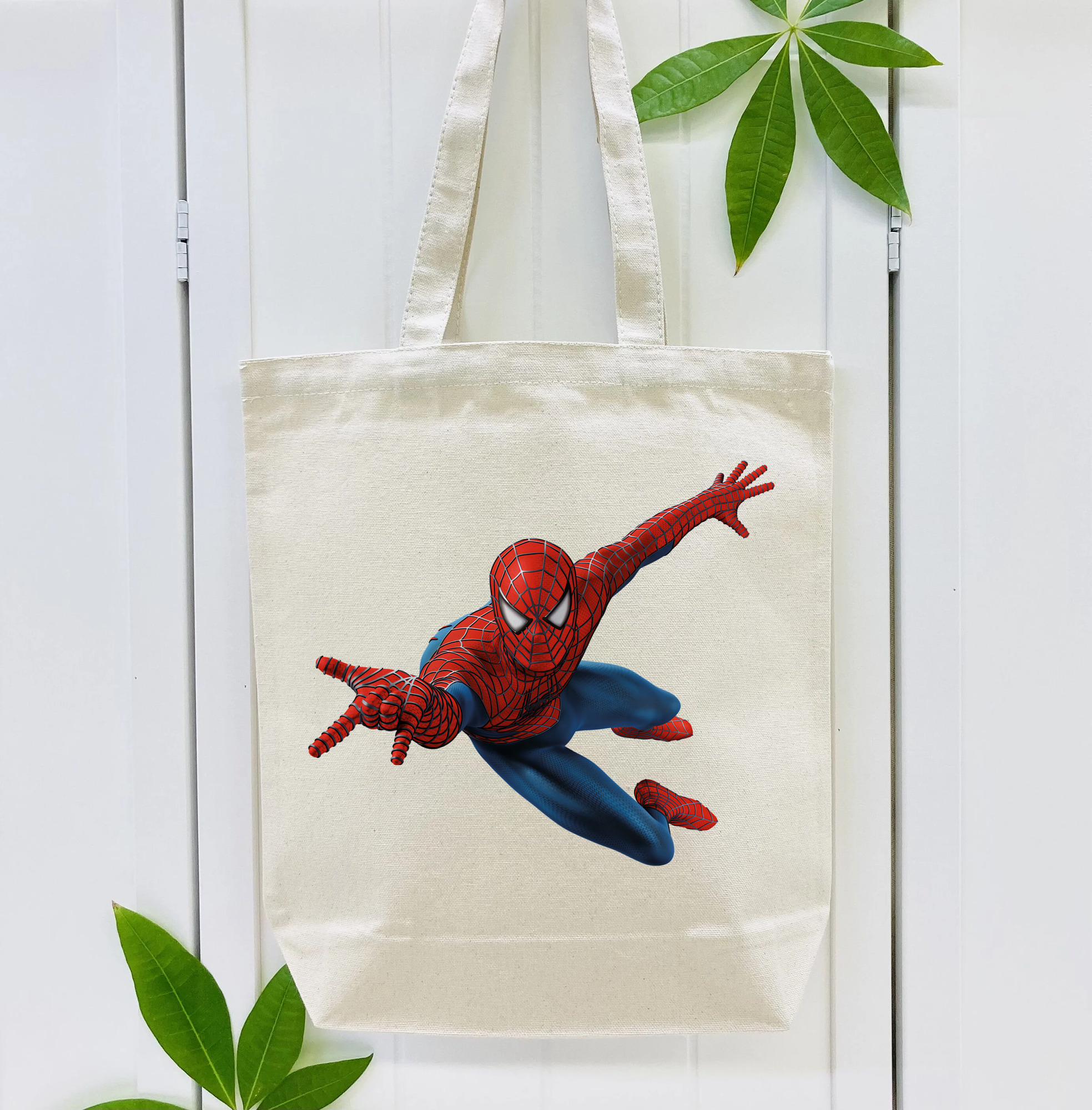 Spider Man スパイダーマン 縦型キャンバス生地手提げバッグ　トートバッグ