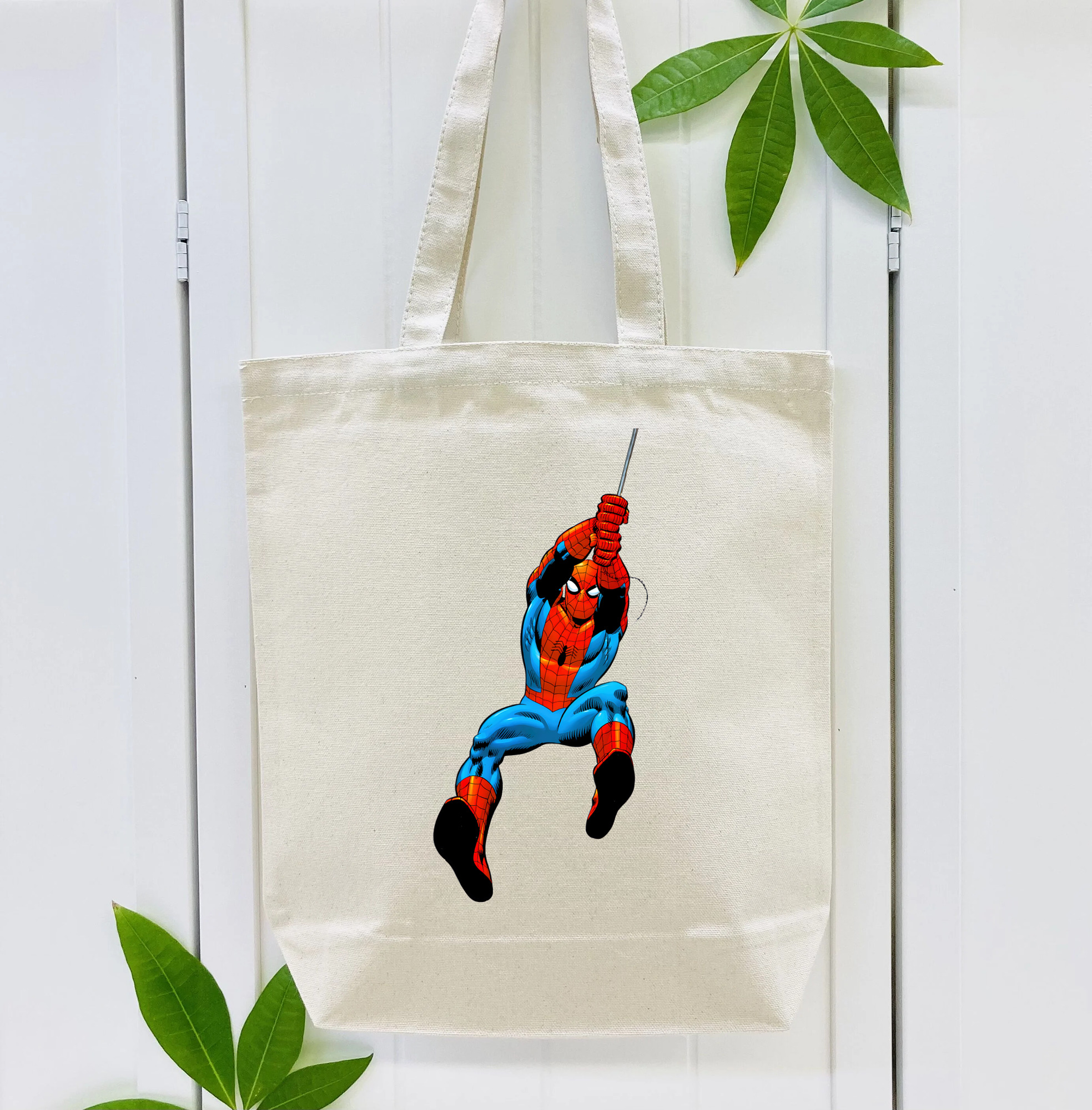 Spider Man スパイダーマン 縦型キャンバス生地手提げバッグ　トートバッグ