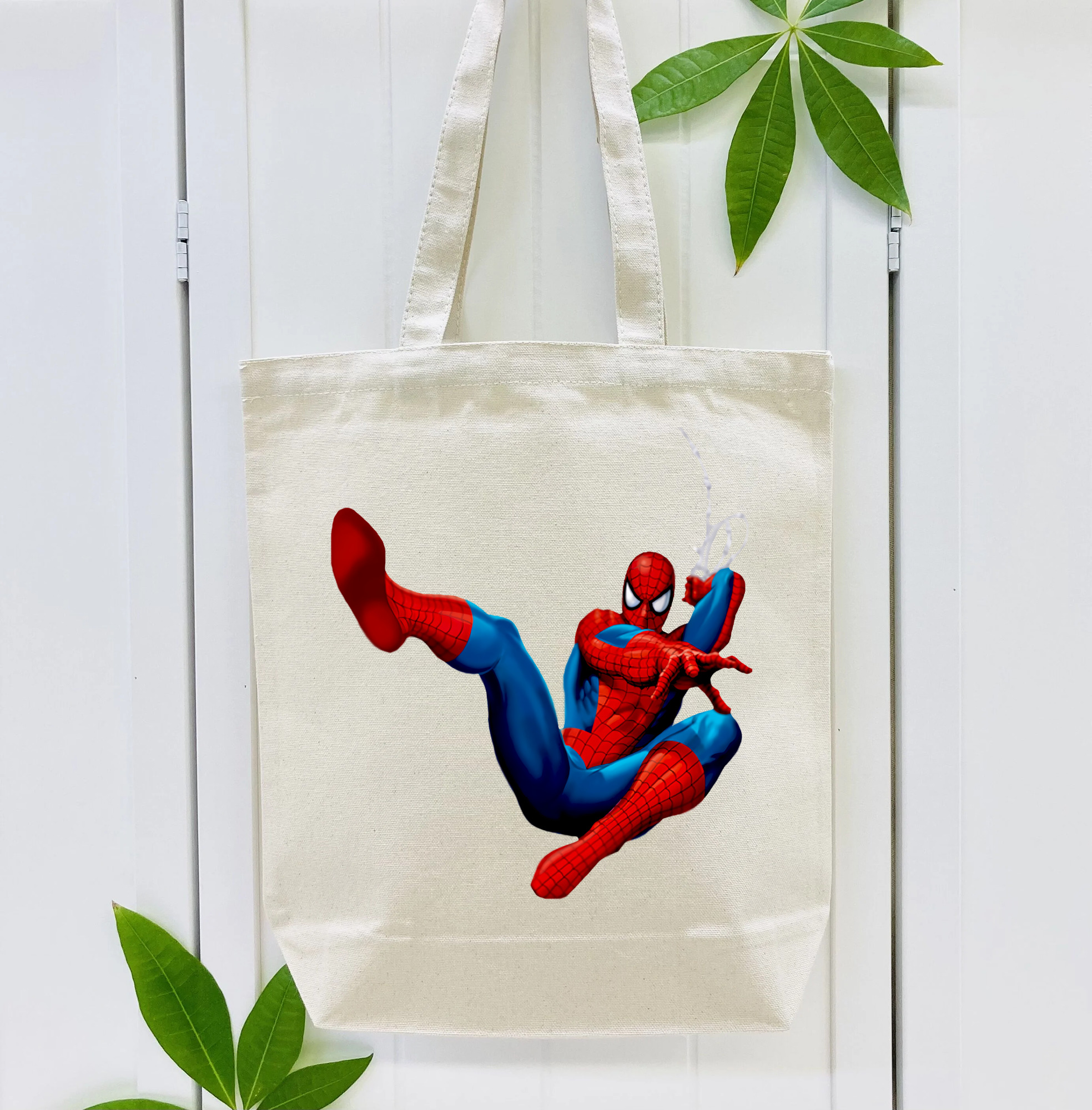 Spider Man スパイダーマン 縦型キャンバス生地手提げバッグ　トートバッグ
