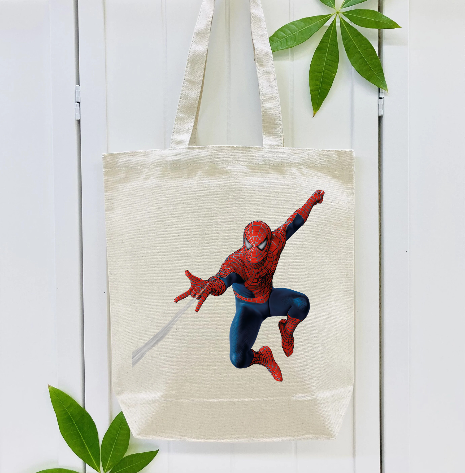 Spider Man スパイダーマン 縦型キャンバス生地手提げバッグ　トートバッグ