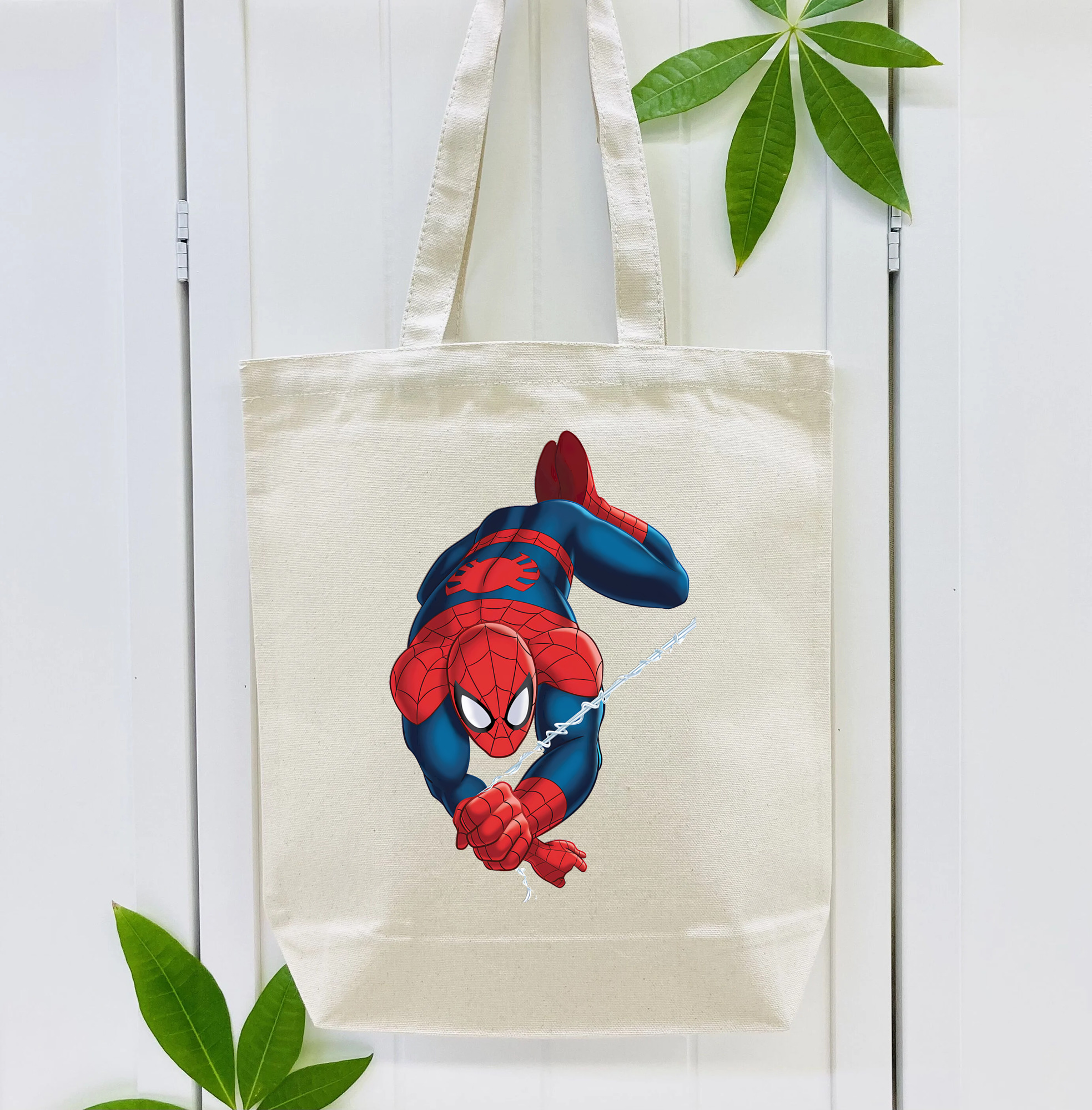 Spider Man スパイダーマン 縦型キャンバス生地手提げバッグ　トートバッグ