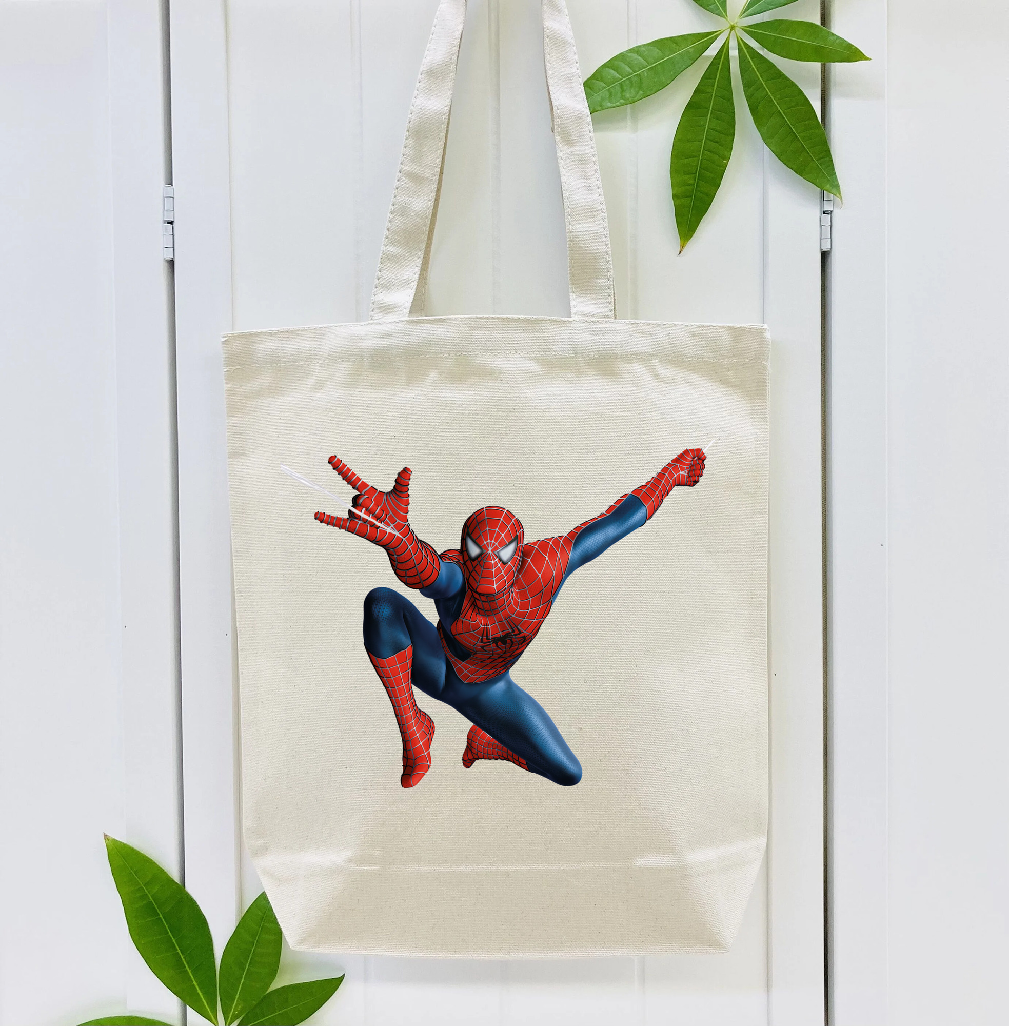 Spider Man スパイダーマン 縦型キャンバス生地手提げバッグ　トートバッグ