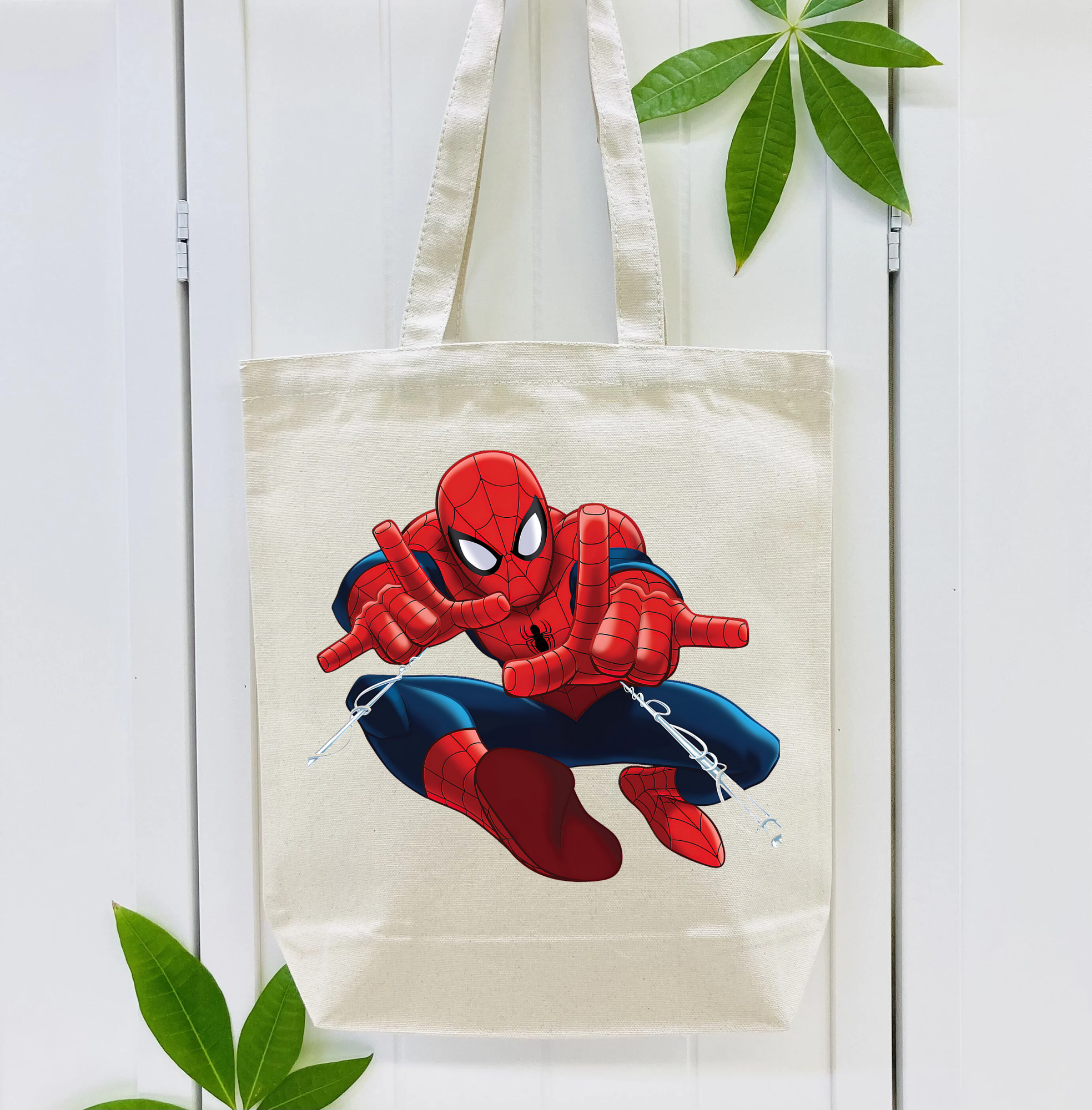 Spider Man スパイダーマン 縦型キャンバス生地手提げバッグ　トートバッグ
