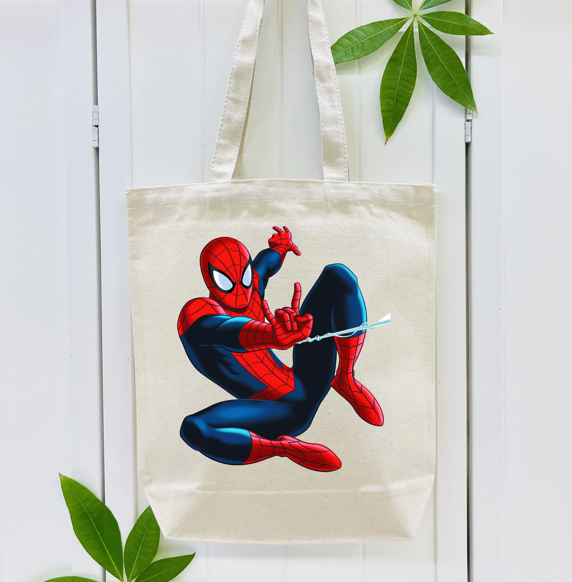 Spider Man スパイダーマン 縦型キャンバス生地手提げバッグ　トートバッグ