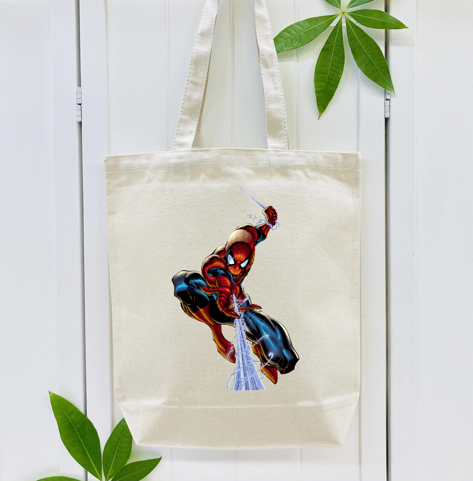 Spider Man スパイダーマン 縦型キャンバス生地手提げバッグ　トートバッグ