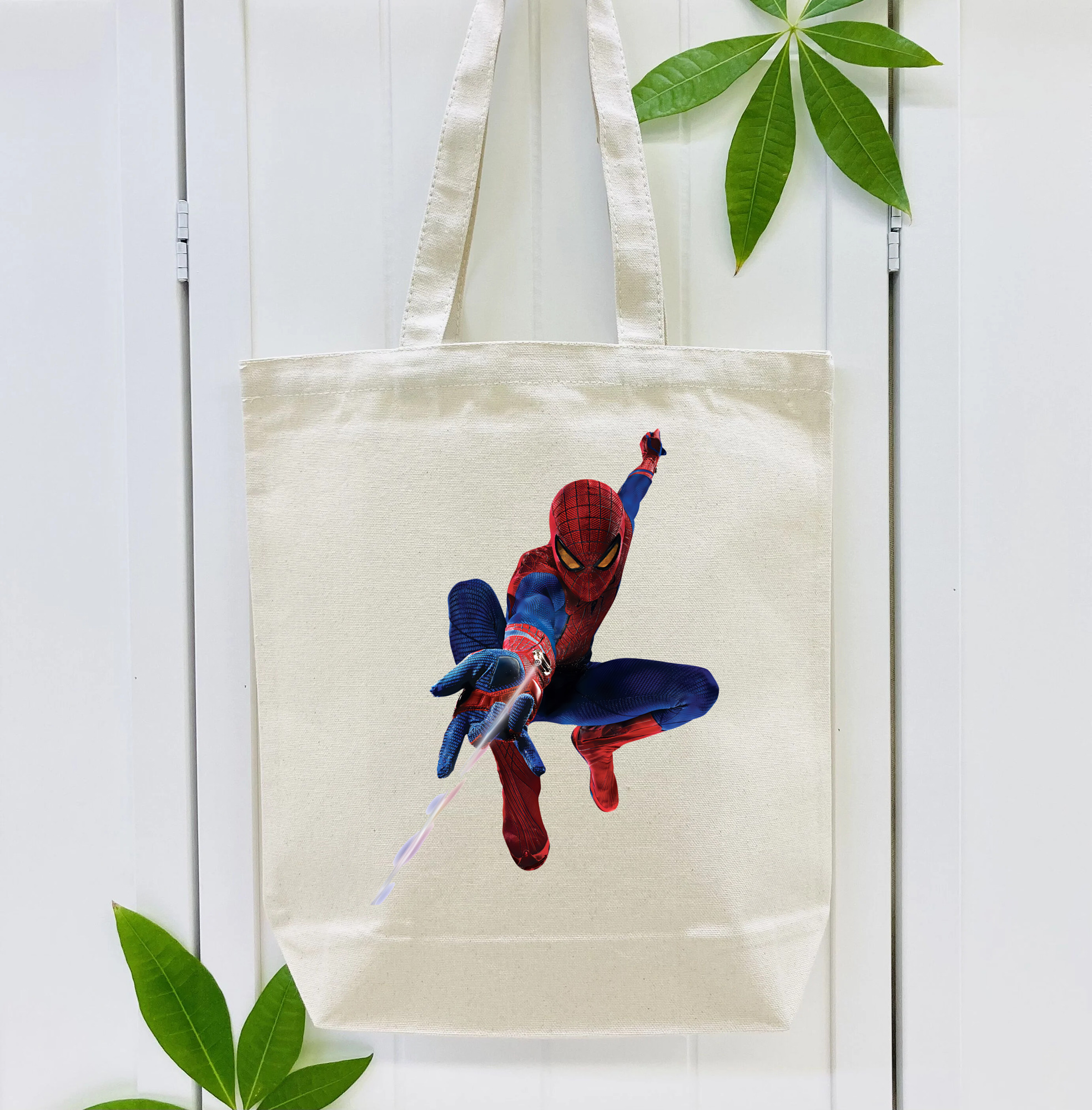 Spider Man スパイダーマン 縦型キャンバス生地手提げバッグ　トートバッグ