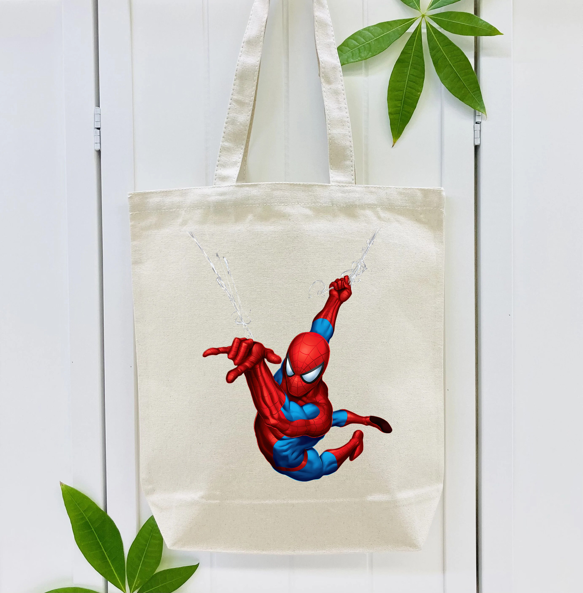 Spider Man スパイダーマン 縦型キャンバス生地手提げバッグ　トートバッグ