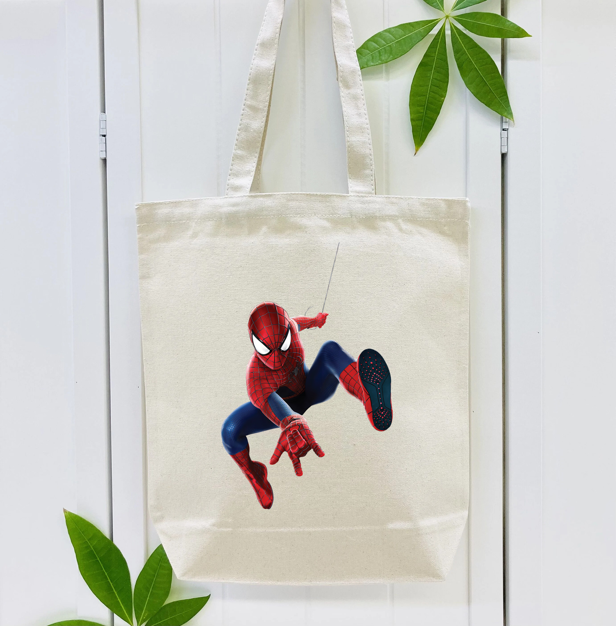 Spider Man スパイダーマン 縦型キャンバス生地手提げバッグ　トートバッグ