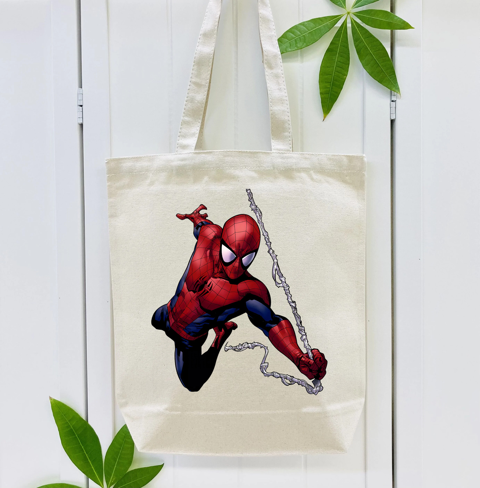 Spider Man スパイダーマン 縦型キャンバス生地手提げバッグ　トートバッグ