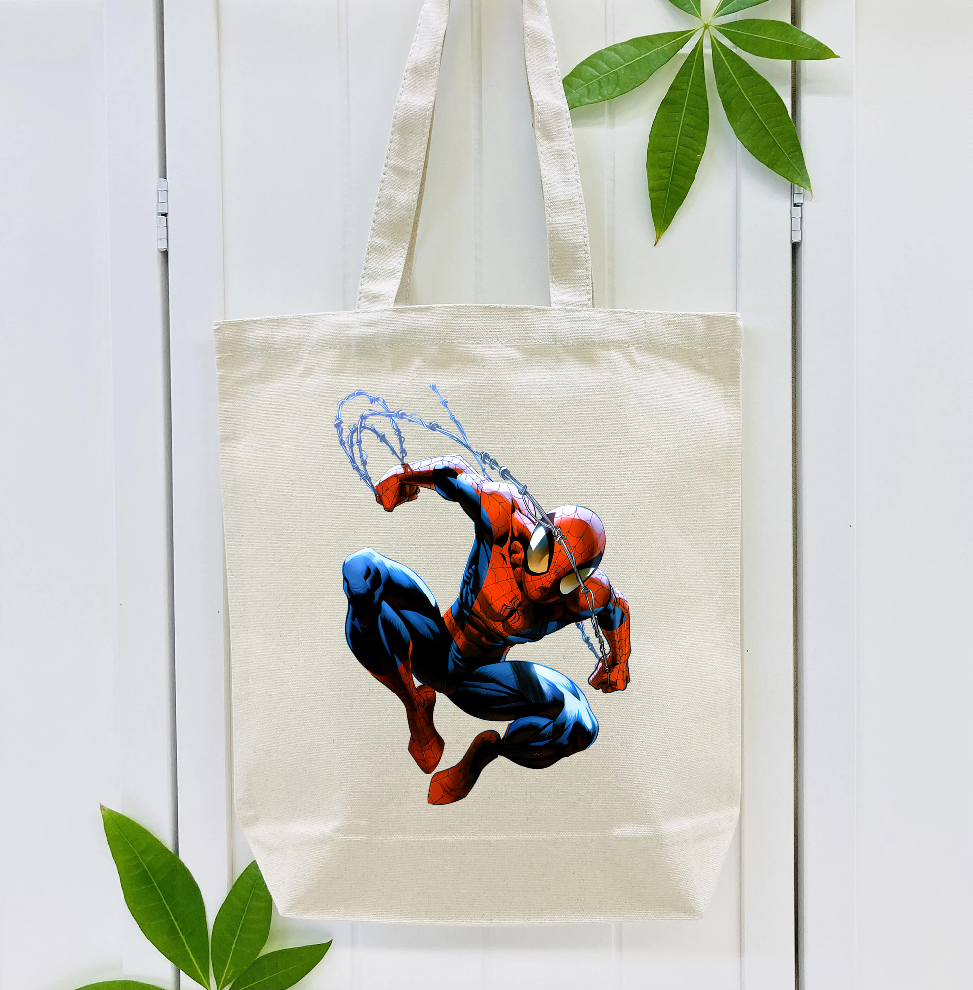 Spider Man スパイダーマン 縦型キャンバス生地手提げバッグ　トートバッグ