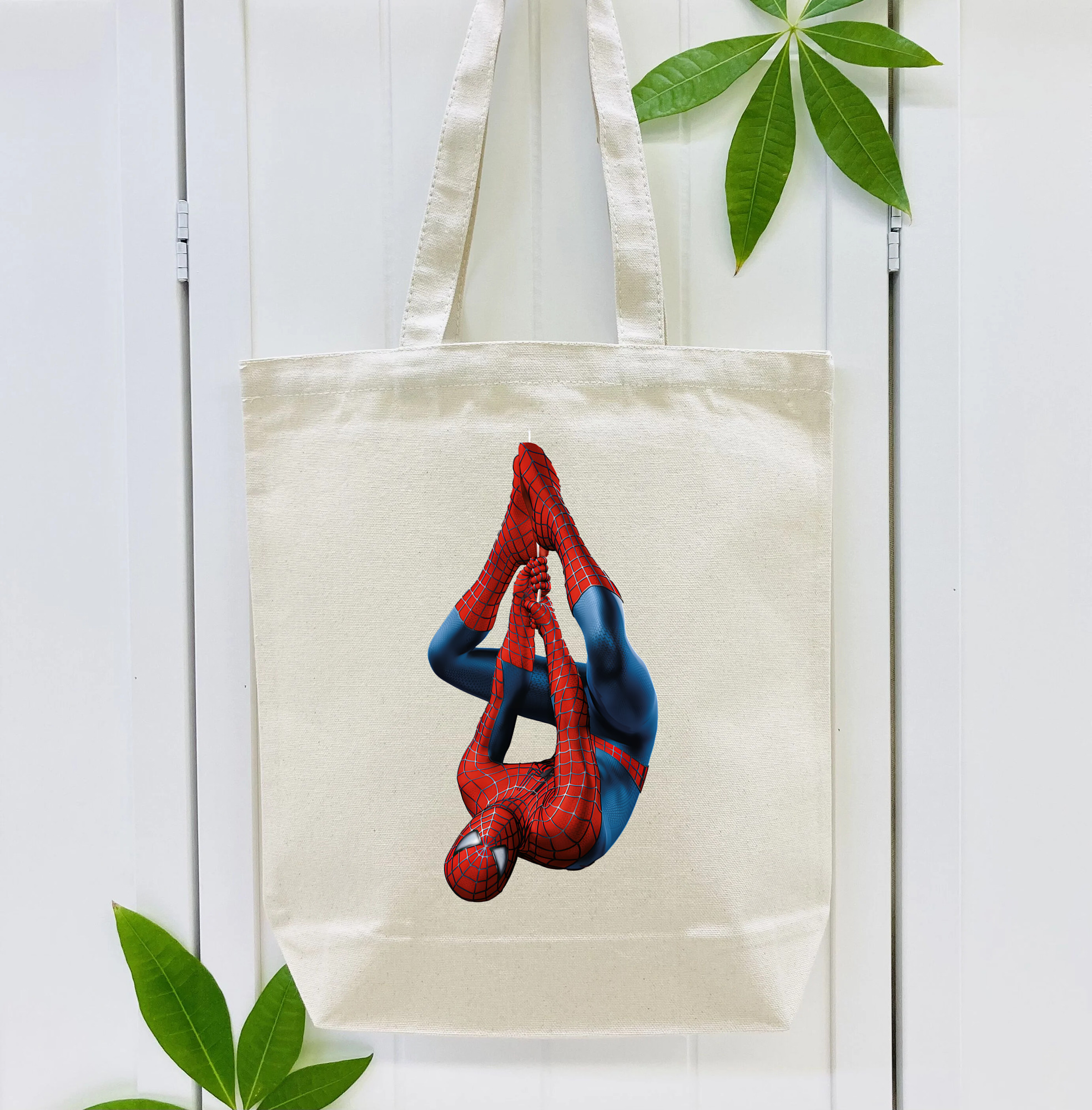 Spider Man スパイダーマン 縦型キャンバス生地手提げバッグ　トートバッグ