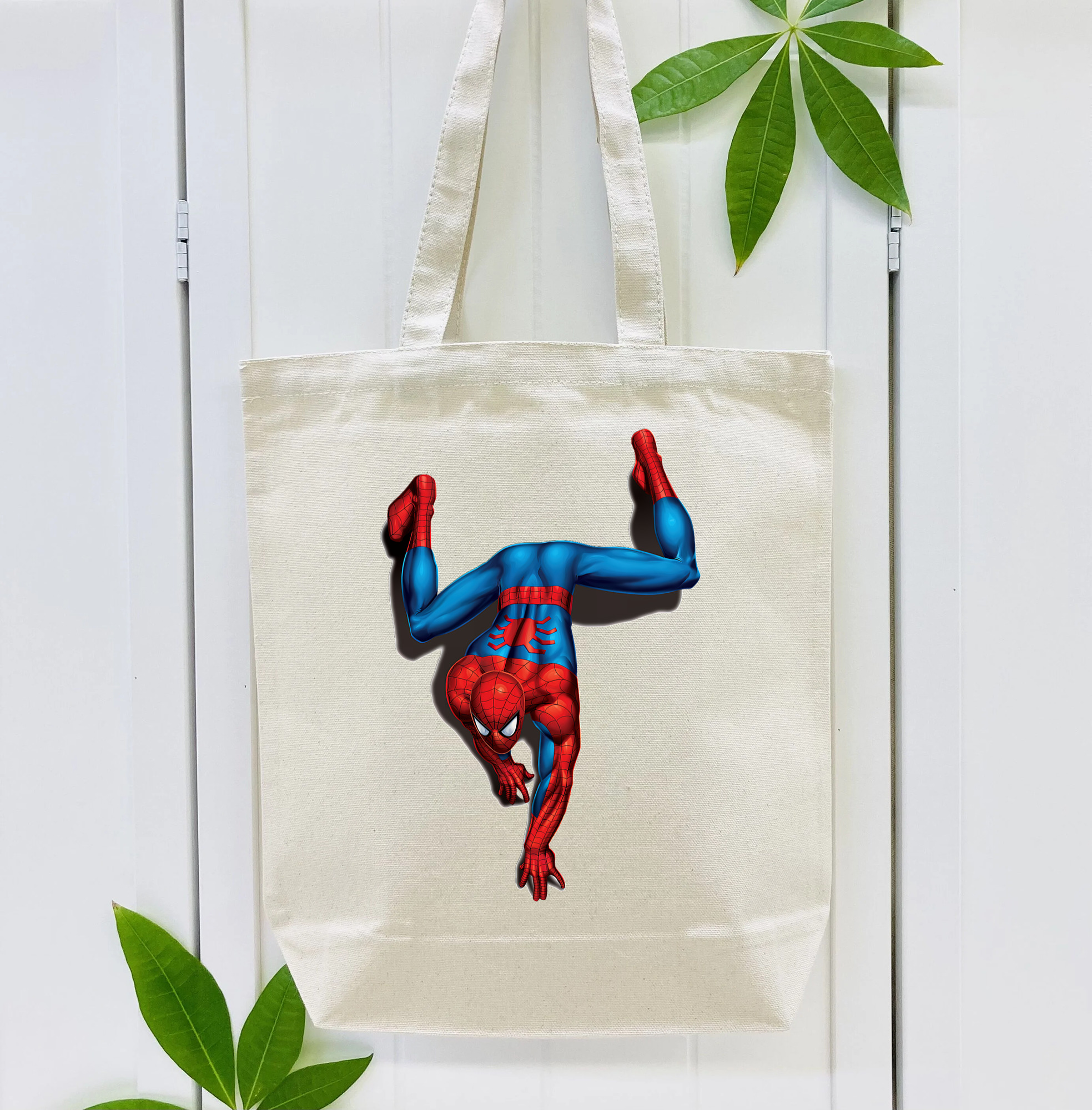 Spider Man スパイダーマン 縦型キャンバス生地手提げバッグ　トートバッグ