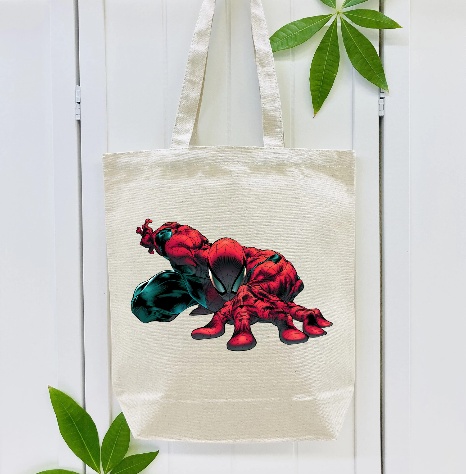 Spider Man スパイダーマン 縦型キャンバス生地手提げバッグ　トートバッグ