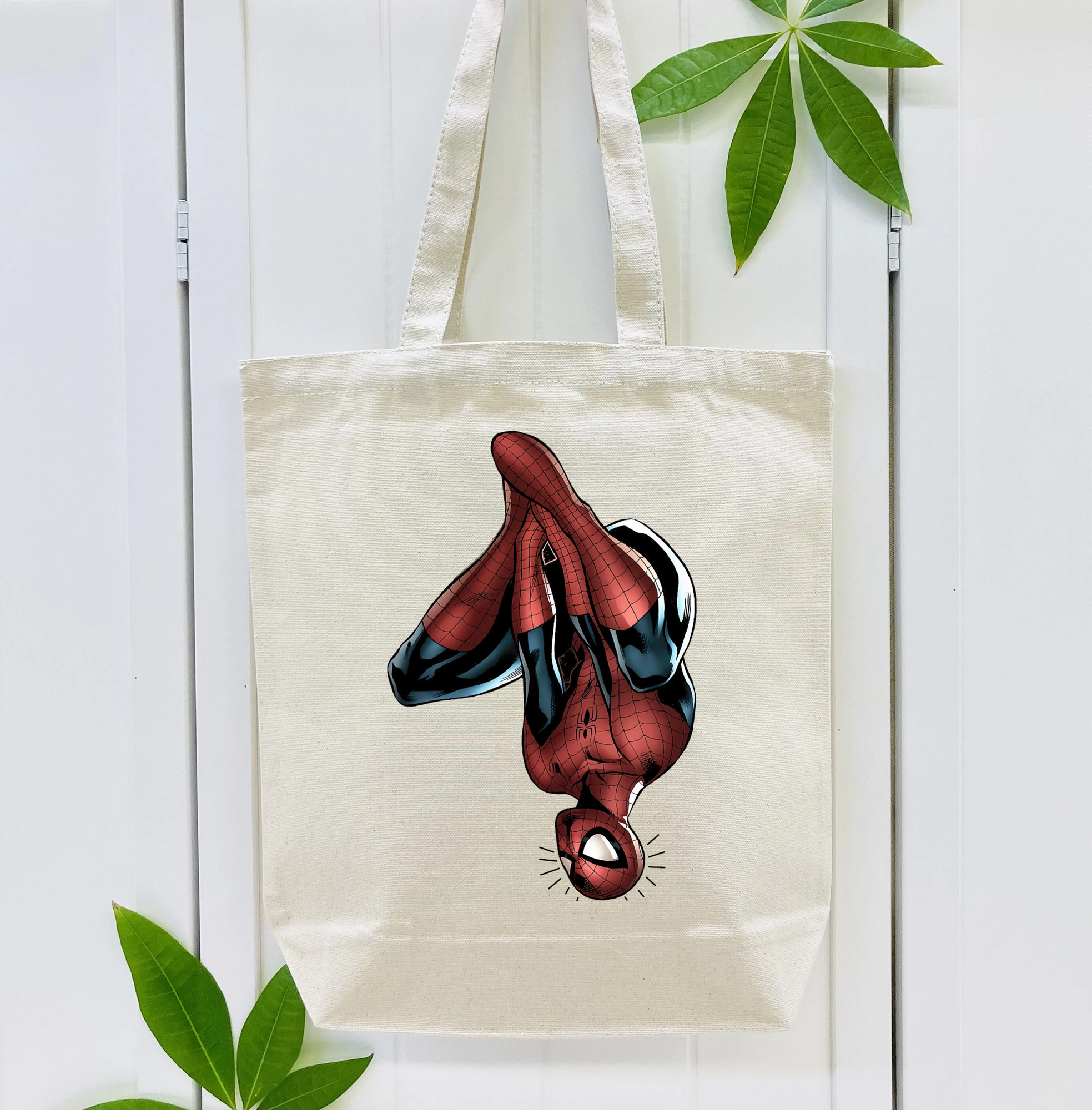 Spider Man スパイダーマン 縦型キャンバス生地手提げバッグ　トートバッグ