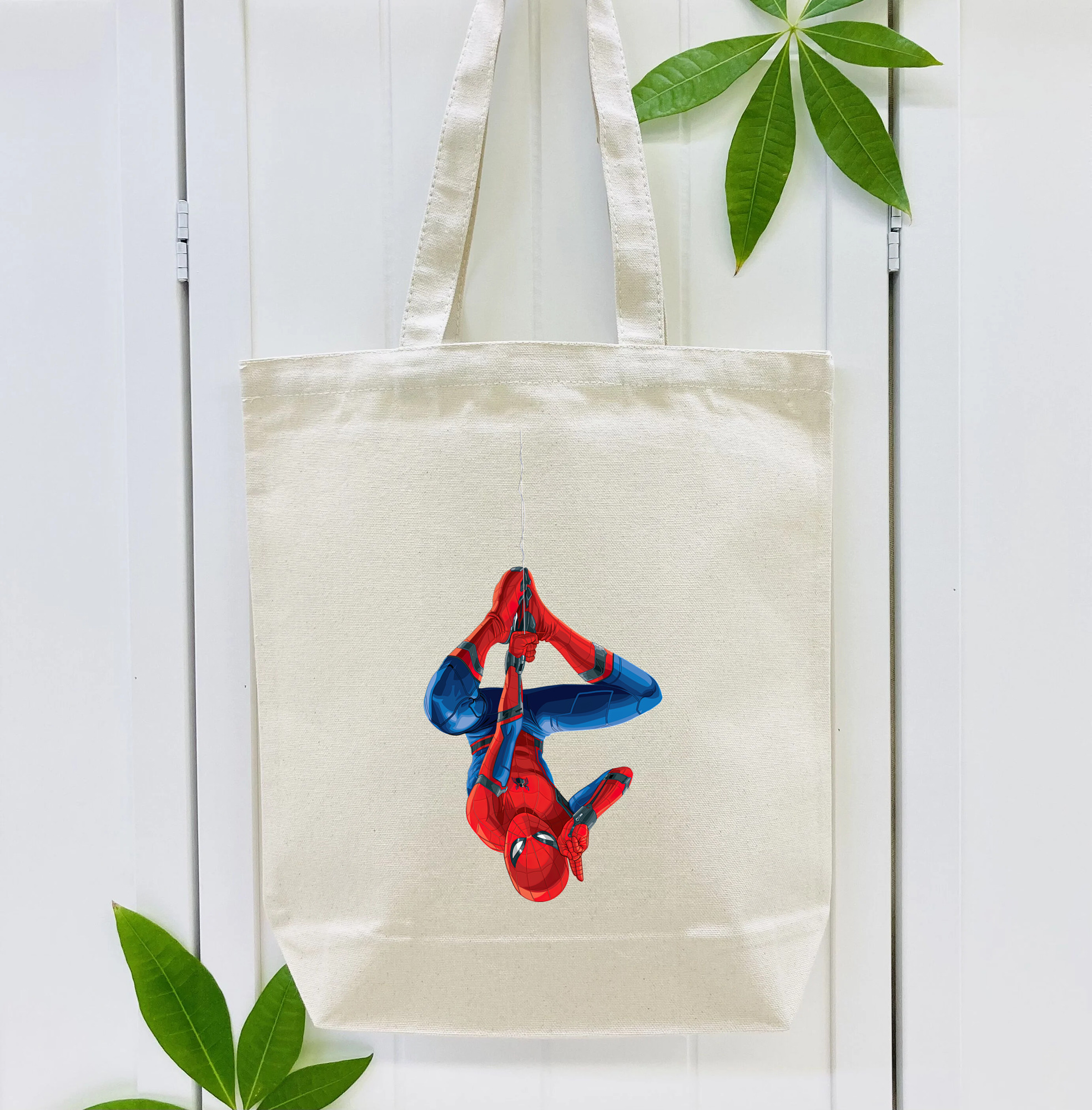 Spider Man スパイダーマン 縦型キャンバス生地手提げバッグ　トートバッグ