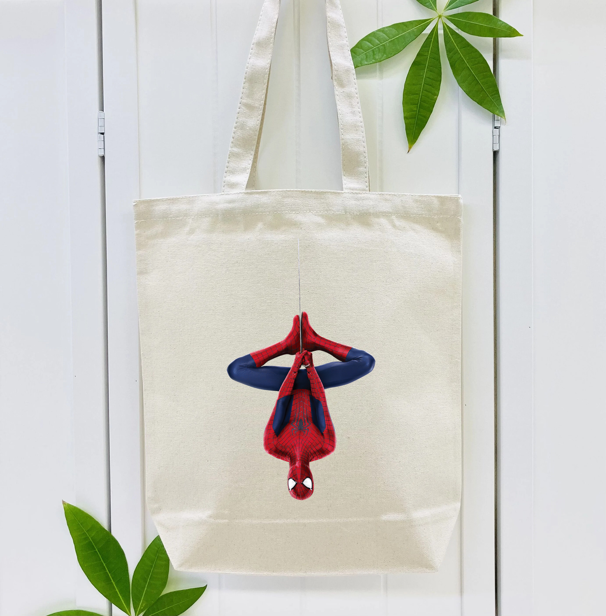 Spider Man スパイダーマン 縦型キャンバス生地手提げバッグ　トートバッグ