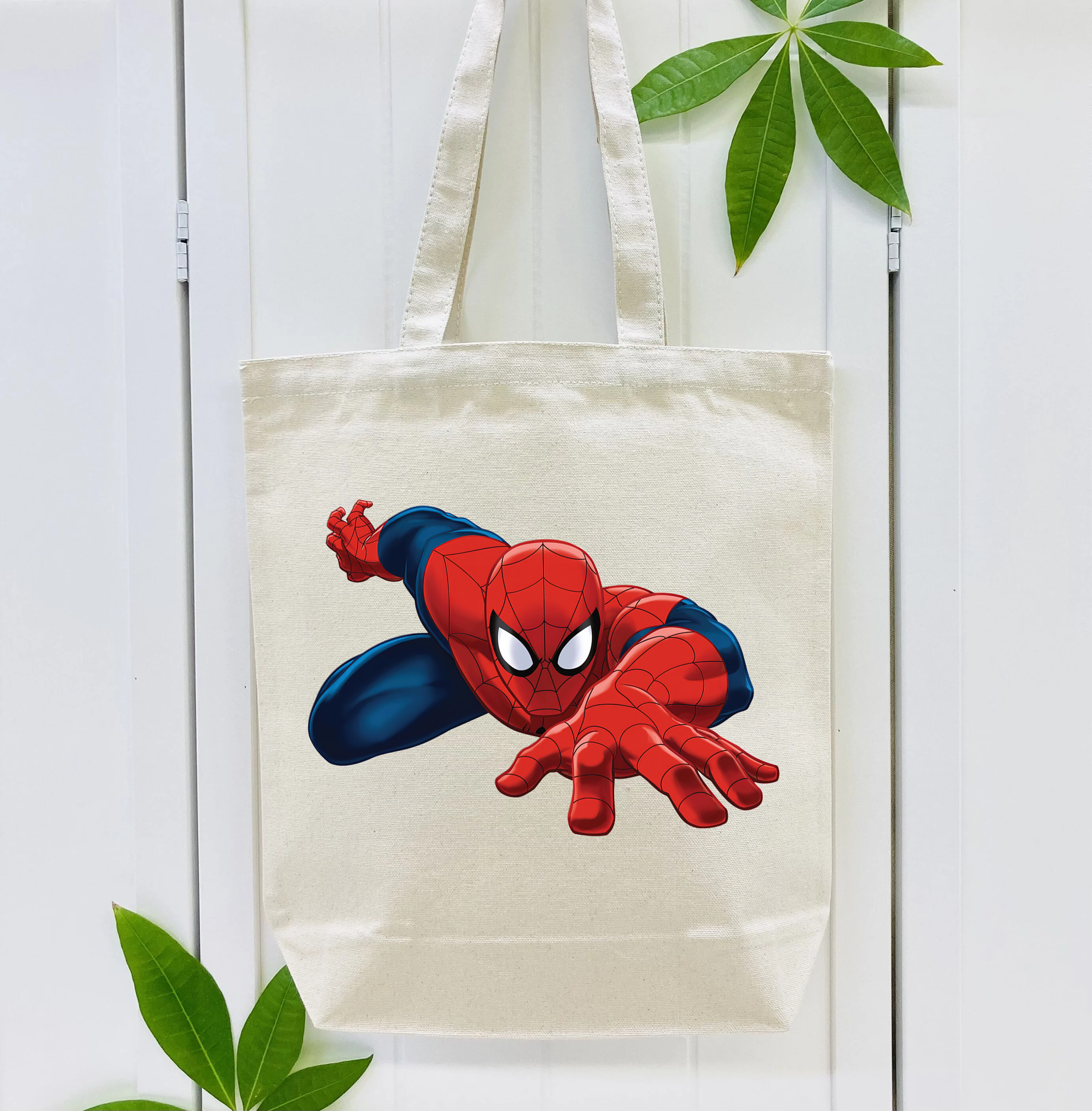 Spider Man スパイダーマン 縦型キャンバス生地手提げバッグ　トートバッグ