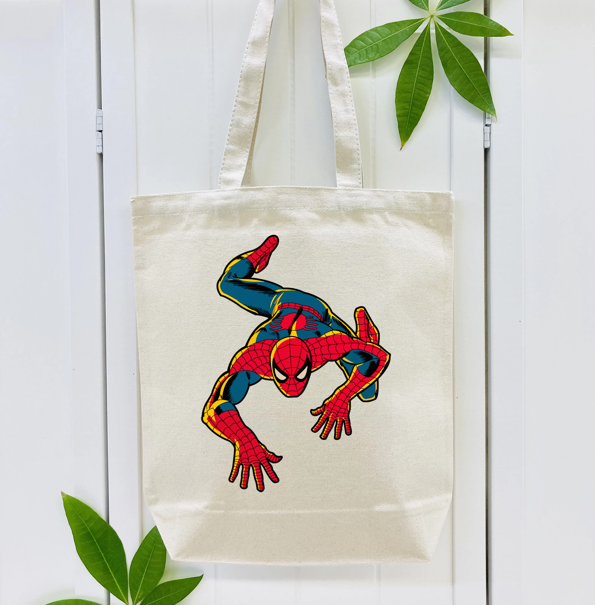 Spider Man スパイダーマン 縦型キャンバス生地手提げバッグ　トートバッグ