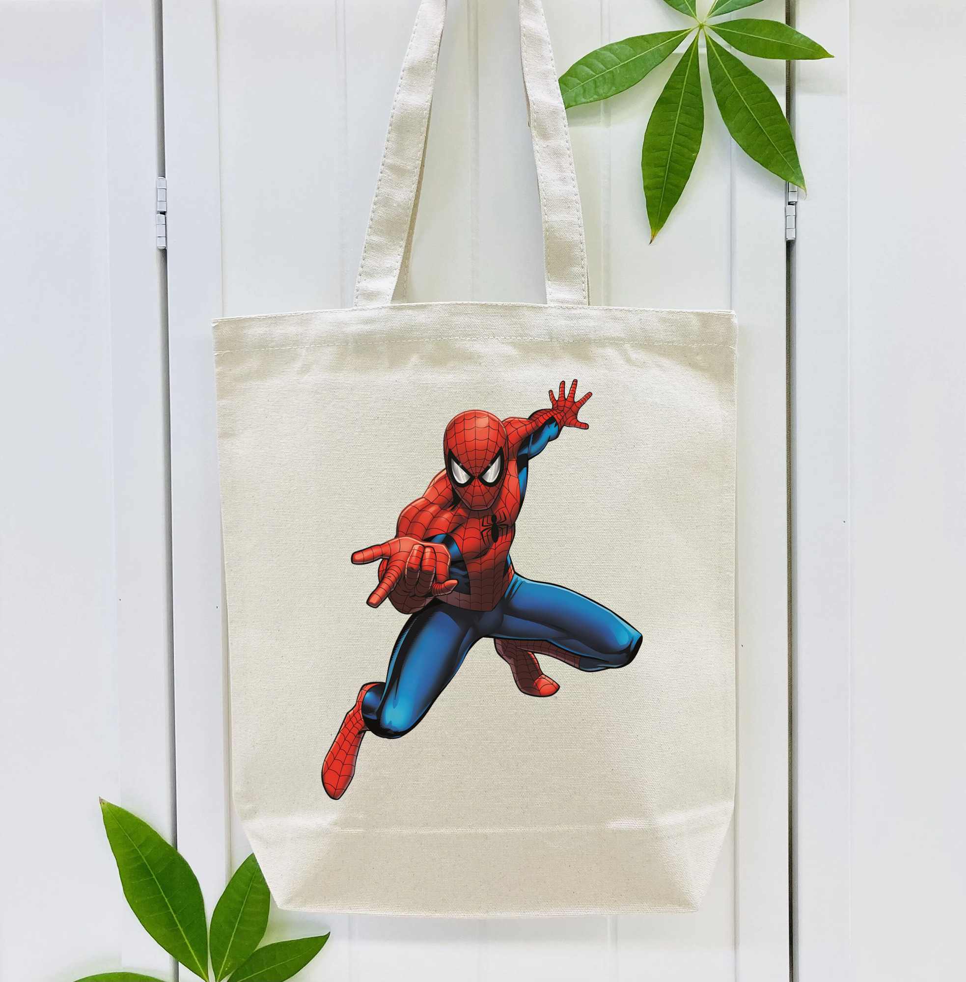 Spider Man スパイダーマン 縦型キャンバス生地手提げバッグ　トートバッグ