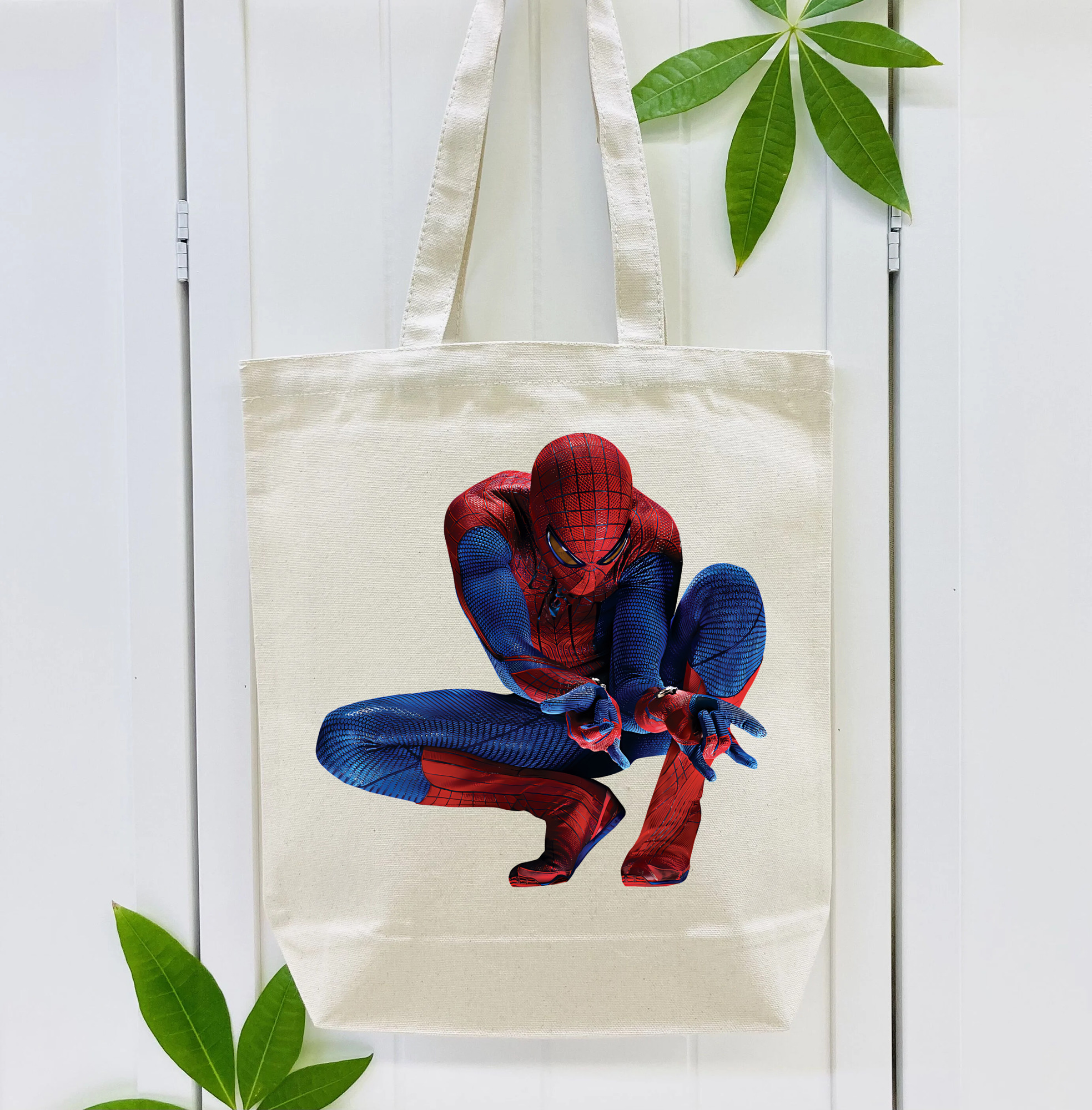 Spider Man スパイダーマン 縦型キャンバス生地手提げバッグ　トートバッグ