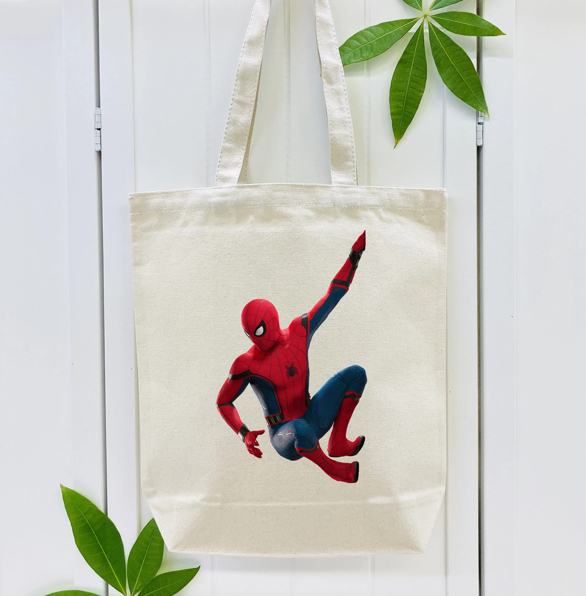 Spider Man スパイダーマン 縦型キャンバス生地手提げバッグ　トートバッグ