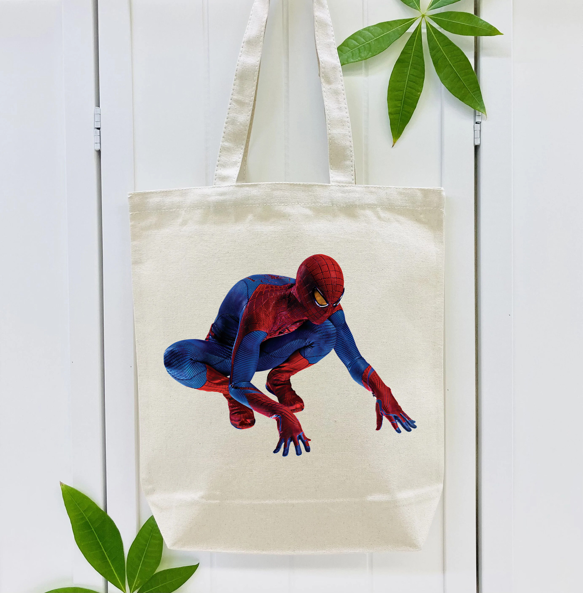 Spider Man スパイダーマン 縦型キャンバス生地手提げバッグ　トートバッグ