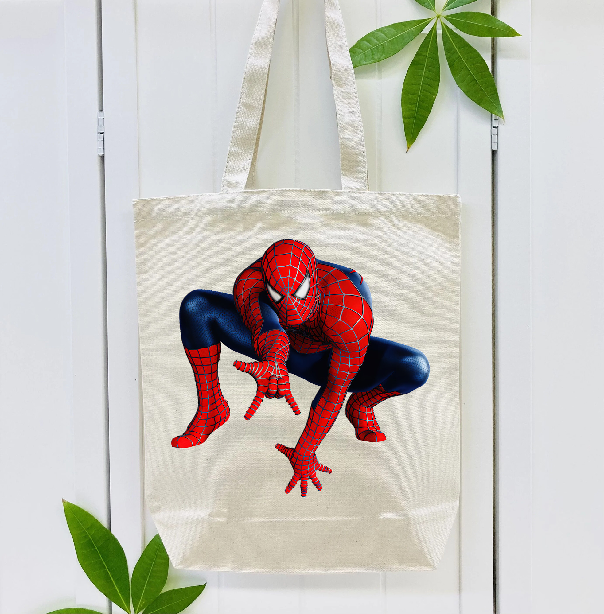 Spider Man スパイダーマン 縦型キャンバス生地手提げバッグ　トートバッグ