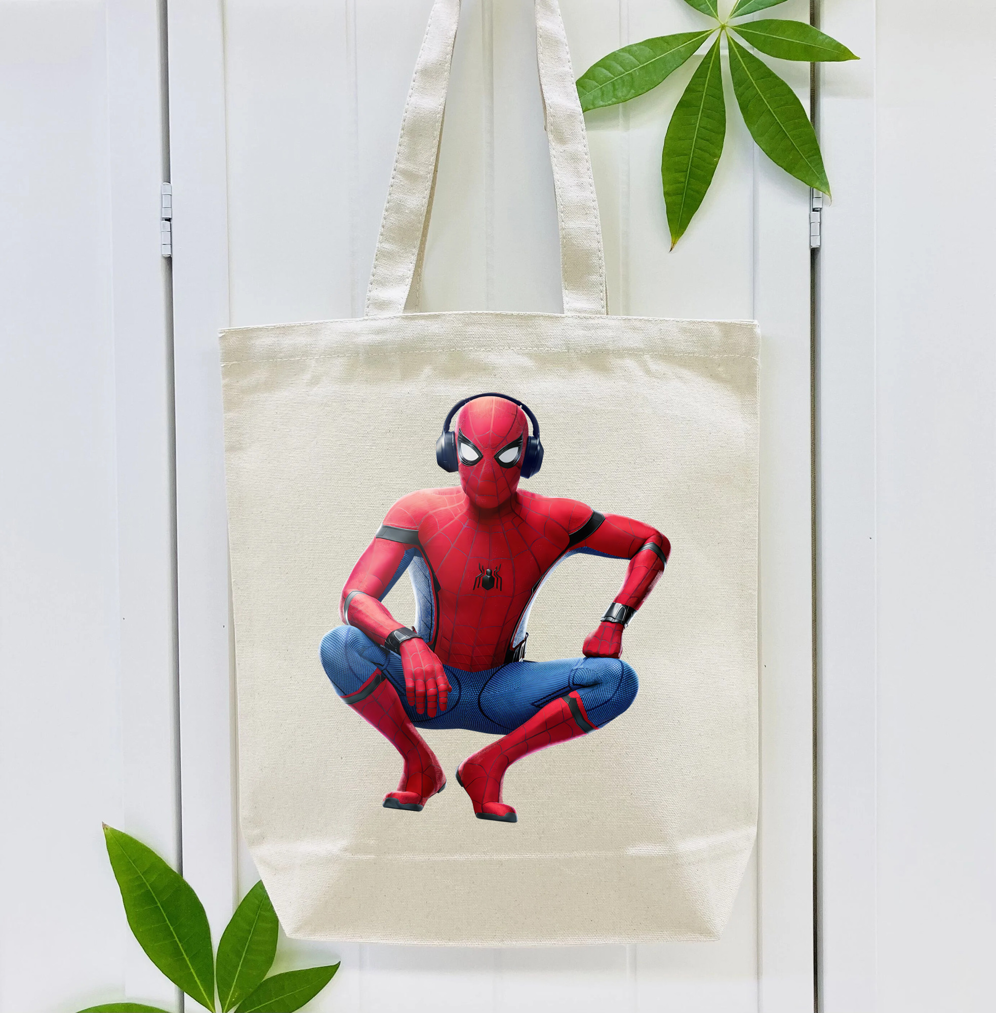 Spider Man スパイダーマン 縦型キャンバス生地手提げバッグ　トートバッグ