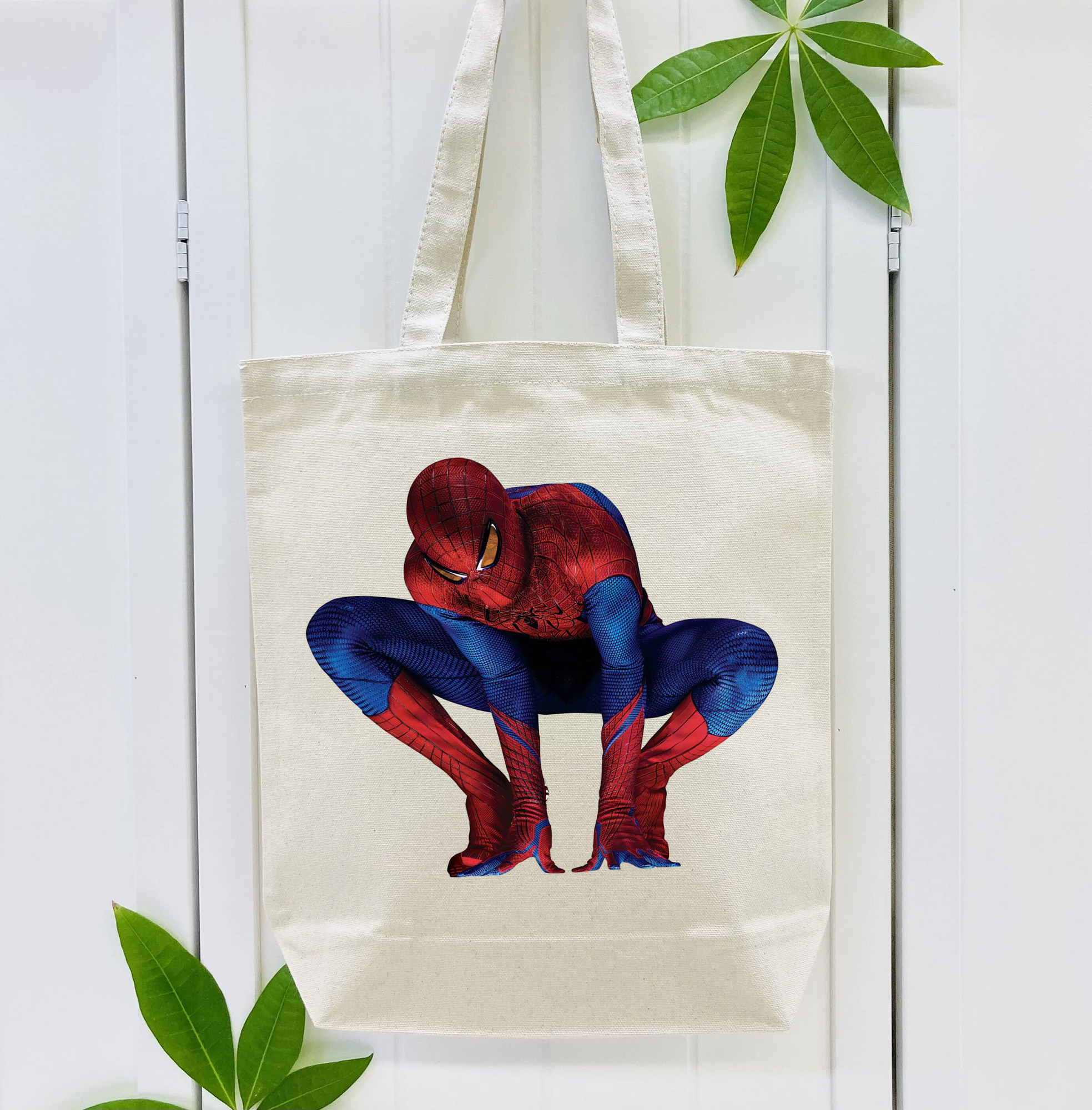 Spider Man スパイダーマン 縦型キャンバス生地手提げバッグ　トートバッグ
