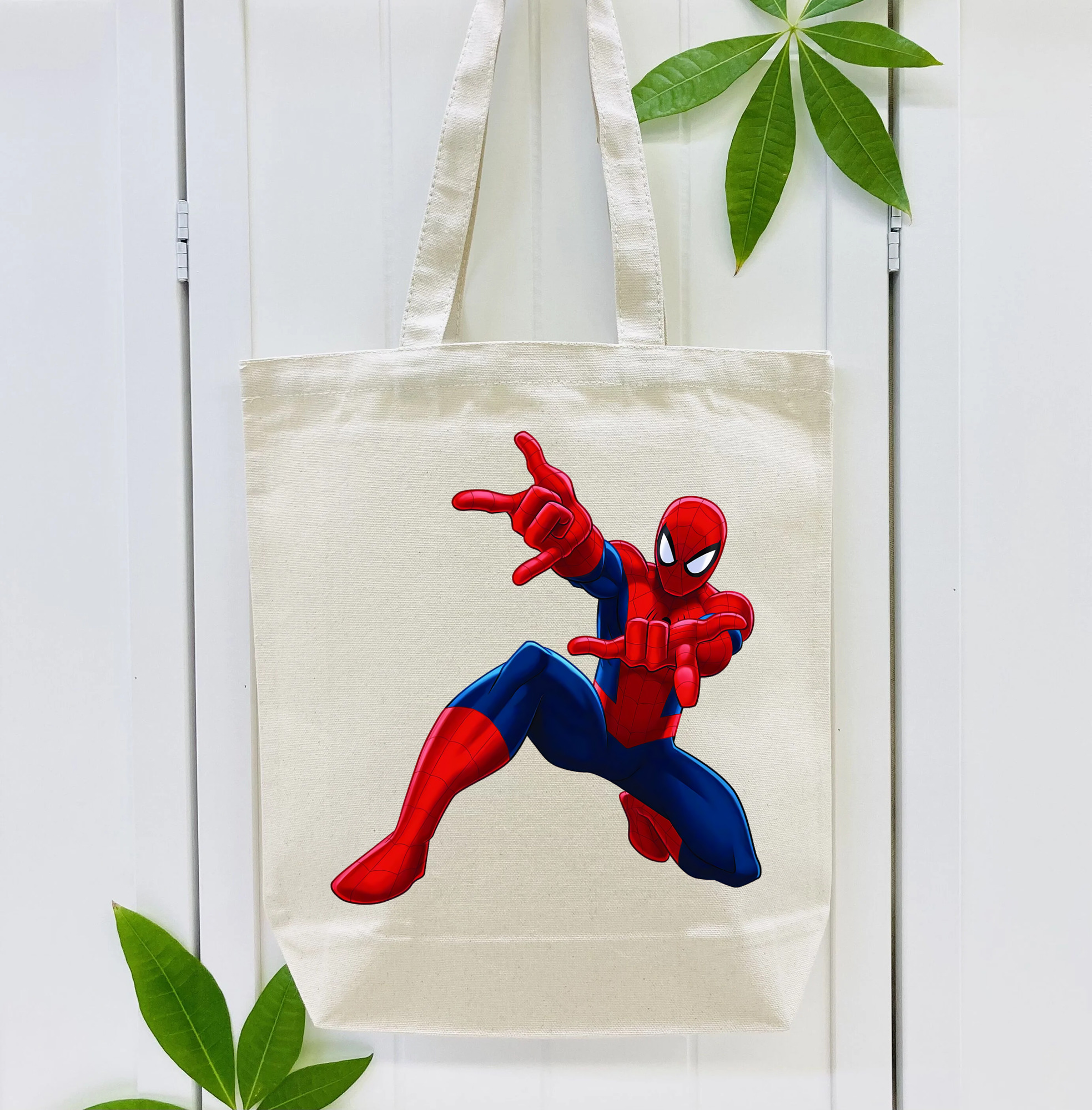 Spider Man スパイダーマン 縦型キャンバス生地手提げバッグ　トートバッグ