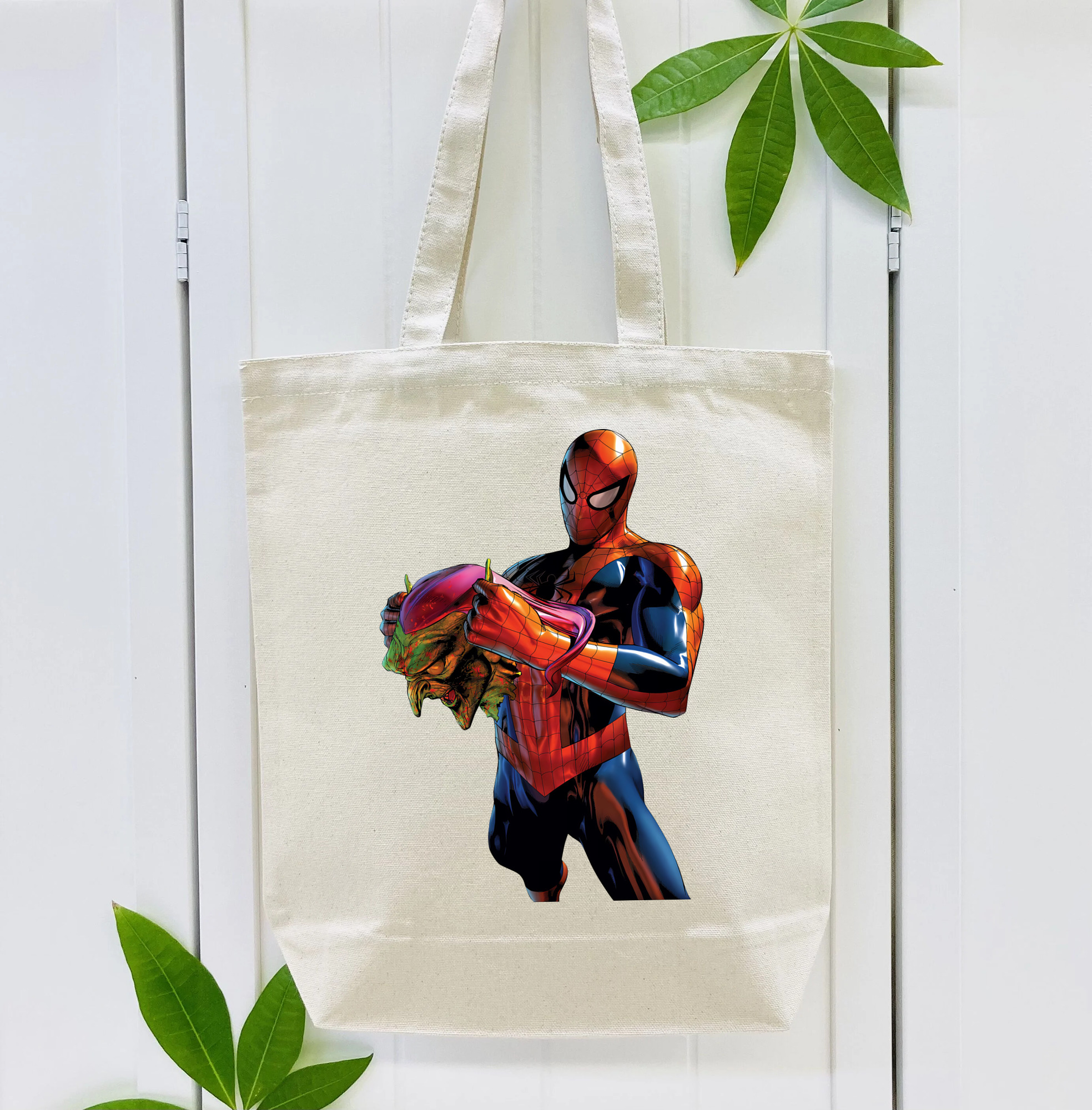 Spider Man スパイダーマン 縦型キャンバス生地手提げバッグ　トートバッグ